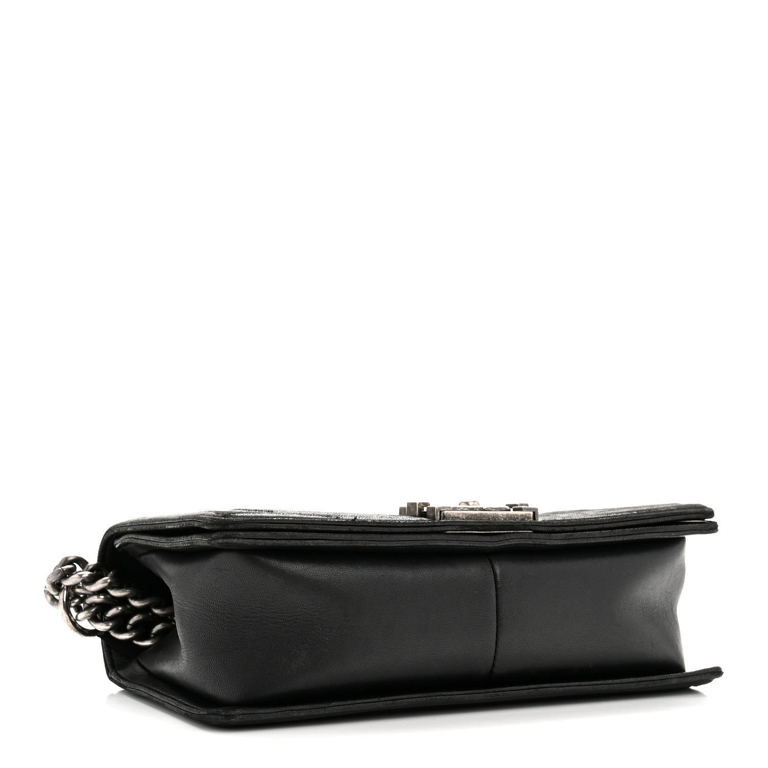 Lambskin Quilted Medium Boy Flap Black