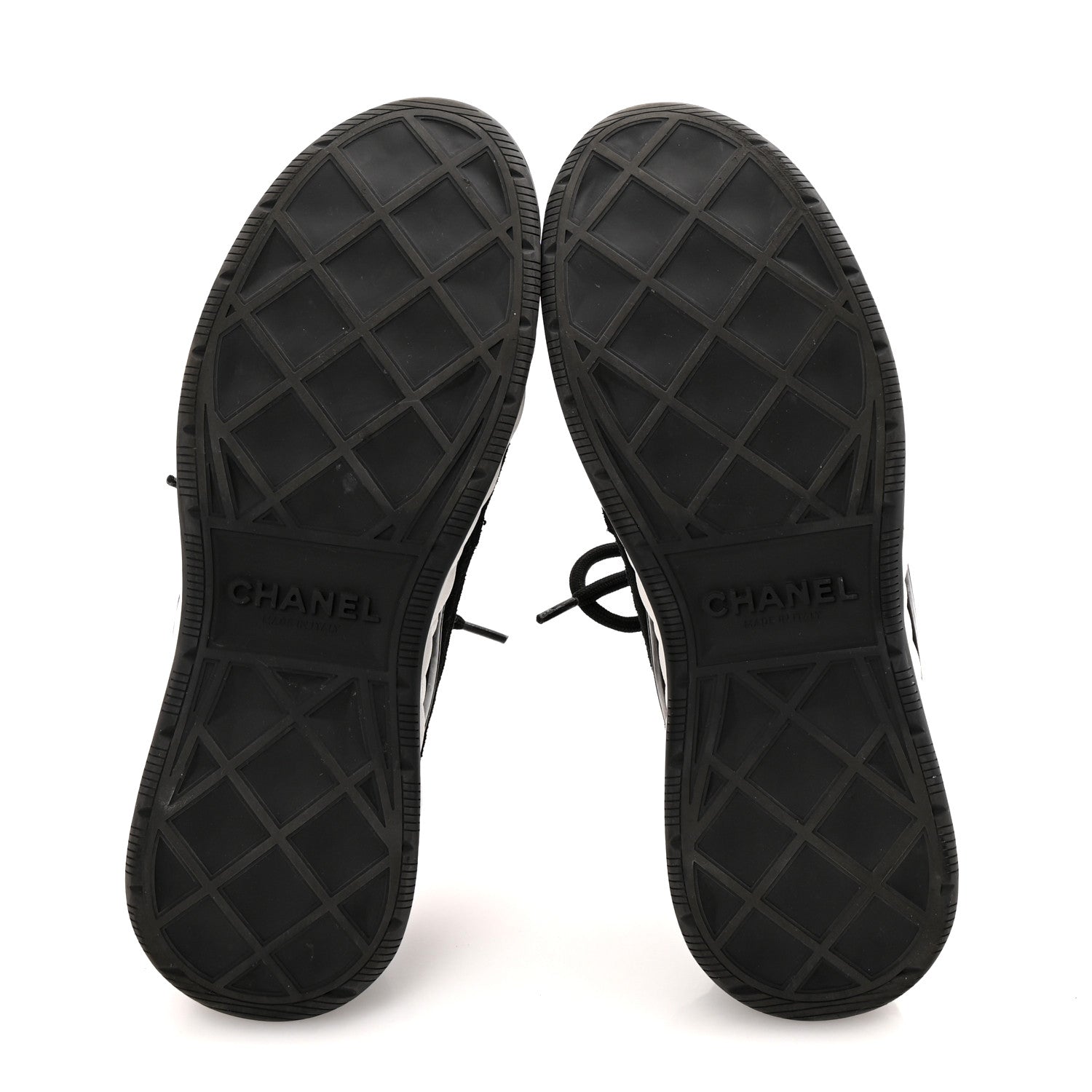 Suede Calfskin Nylon Grosgrain CC Sneakers 38.5 Black