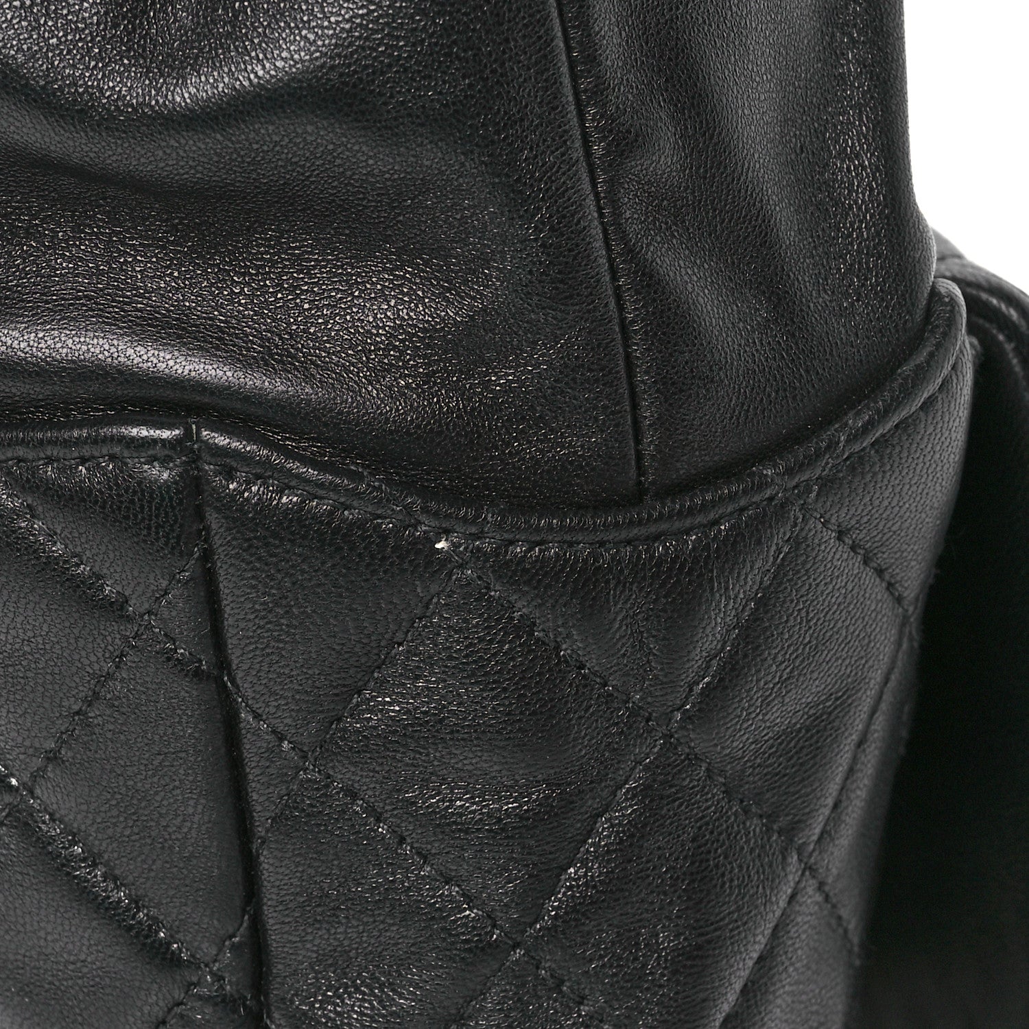Lambskin Quilted Large In Seoul Backpack Black