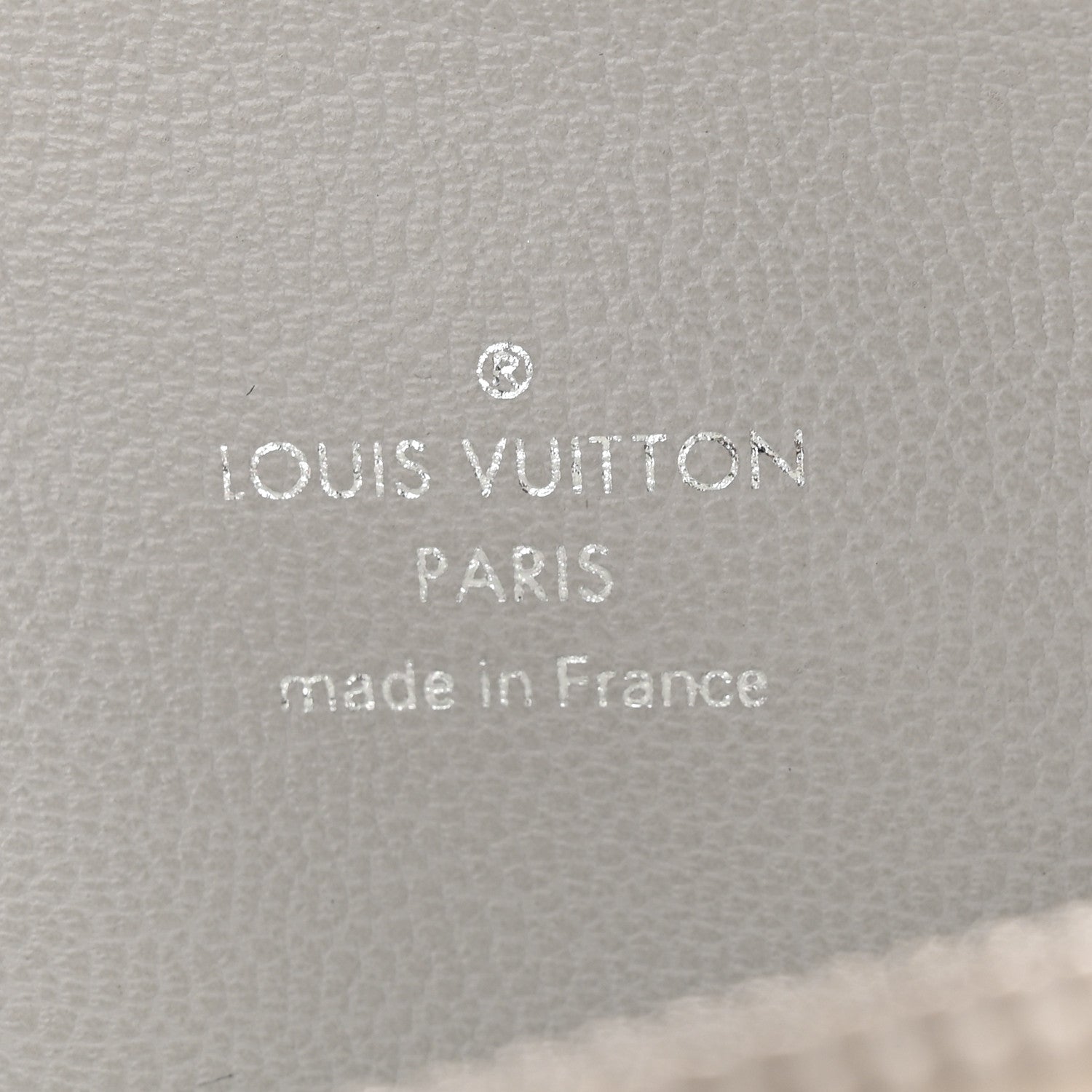 Lambskin Embossed Monogram Coussin PM Cream Grey