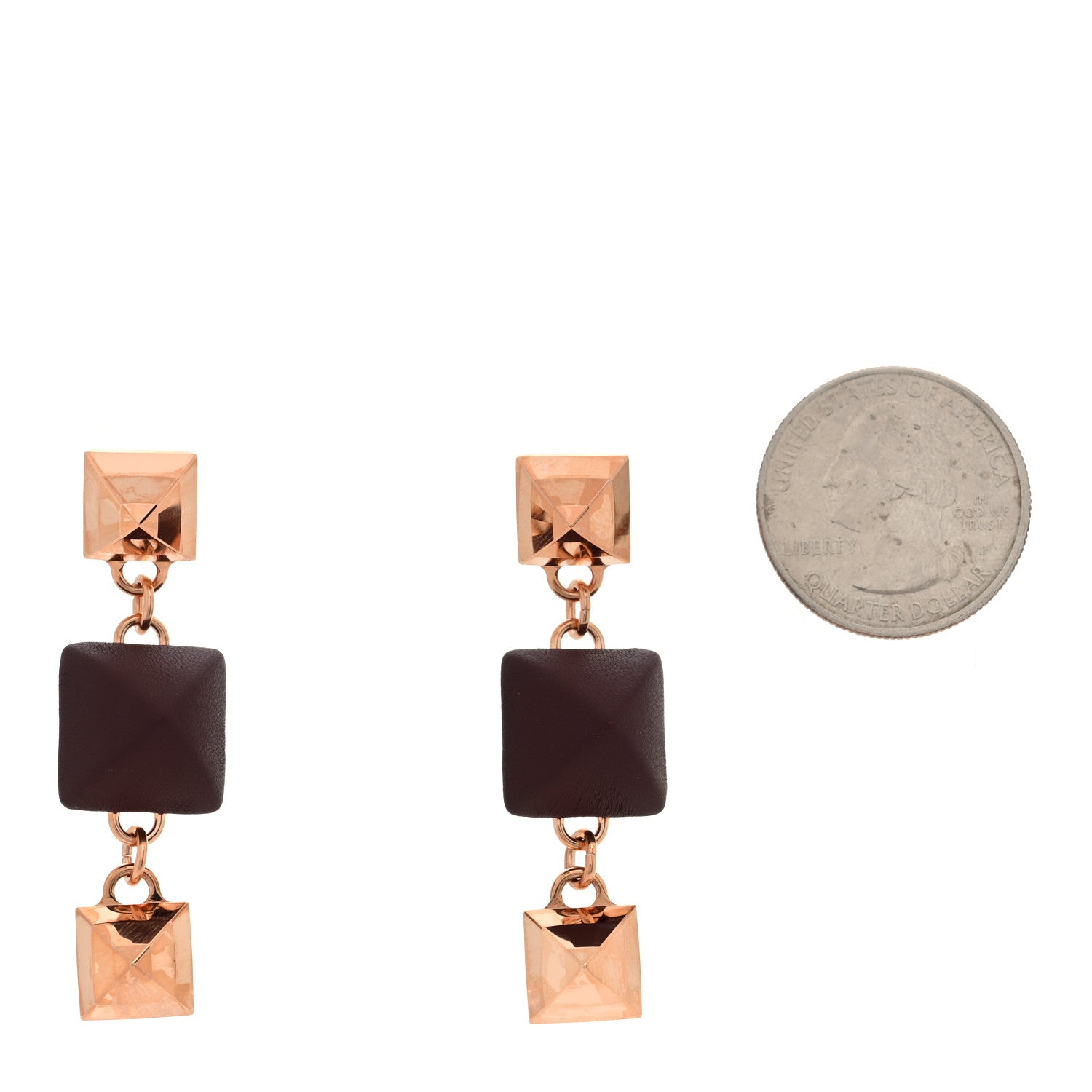 Rose Gold Swift Disco Faubourg Drop Earrings Bordeaux