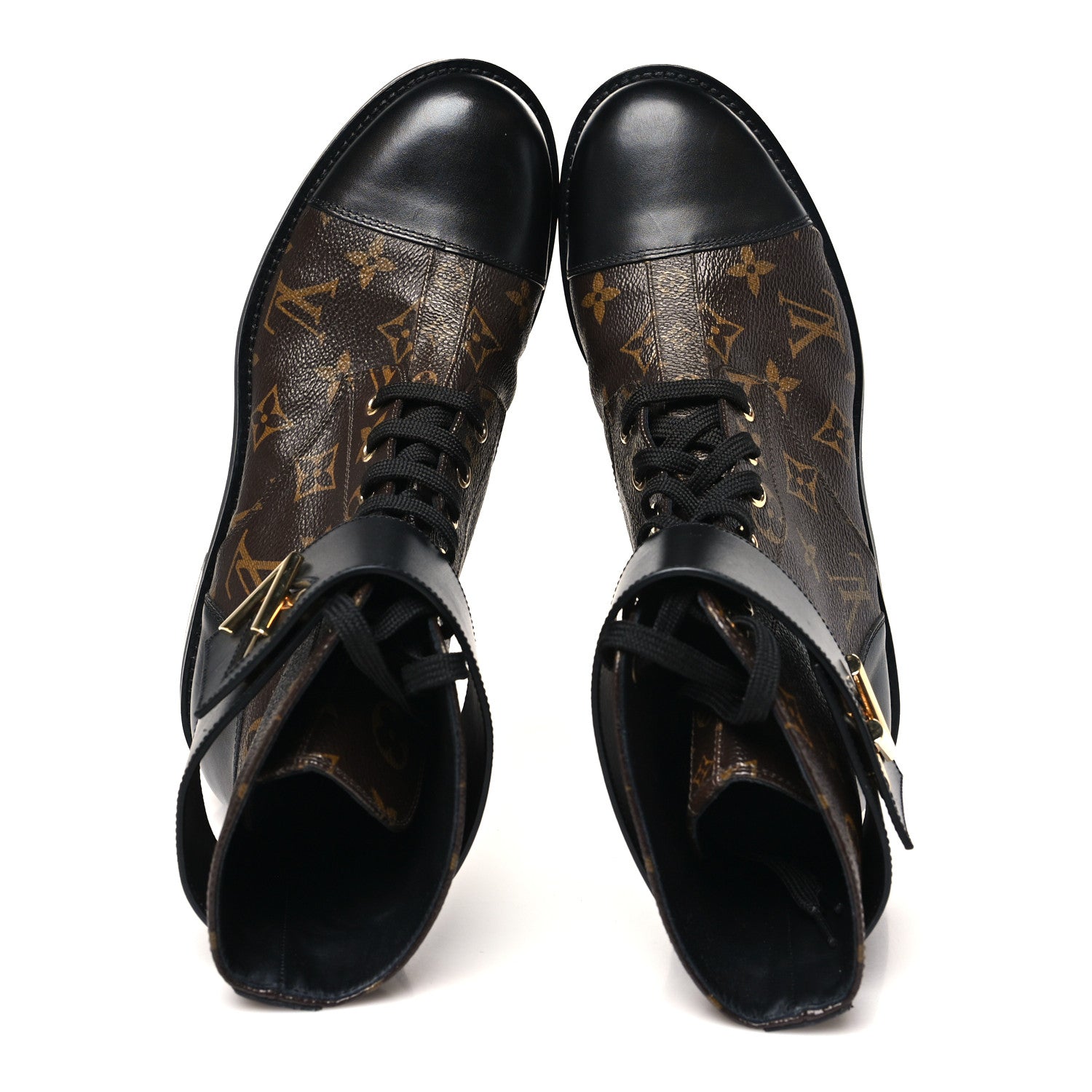 Calfskin Monogram Wonderland Flat Ranger Boots 40 Black