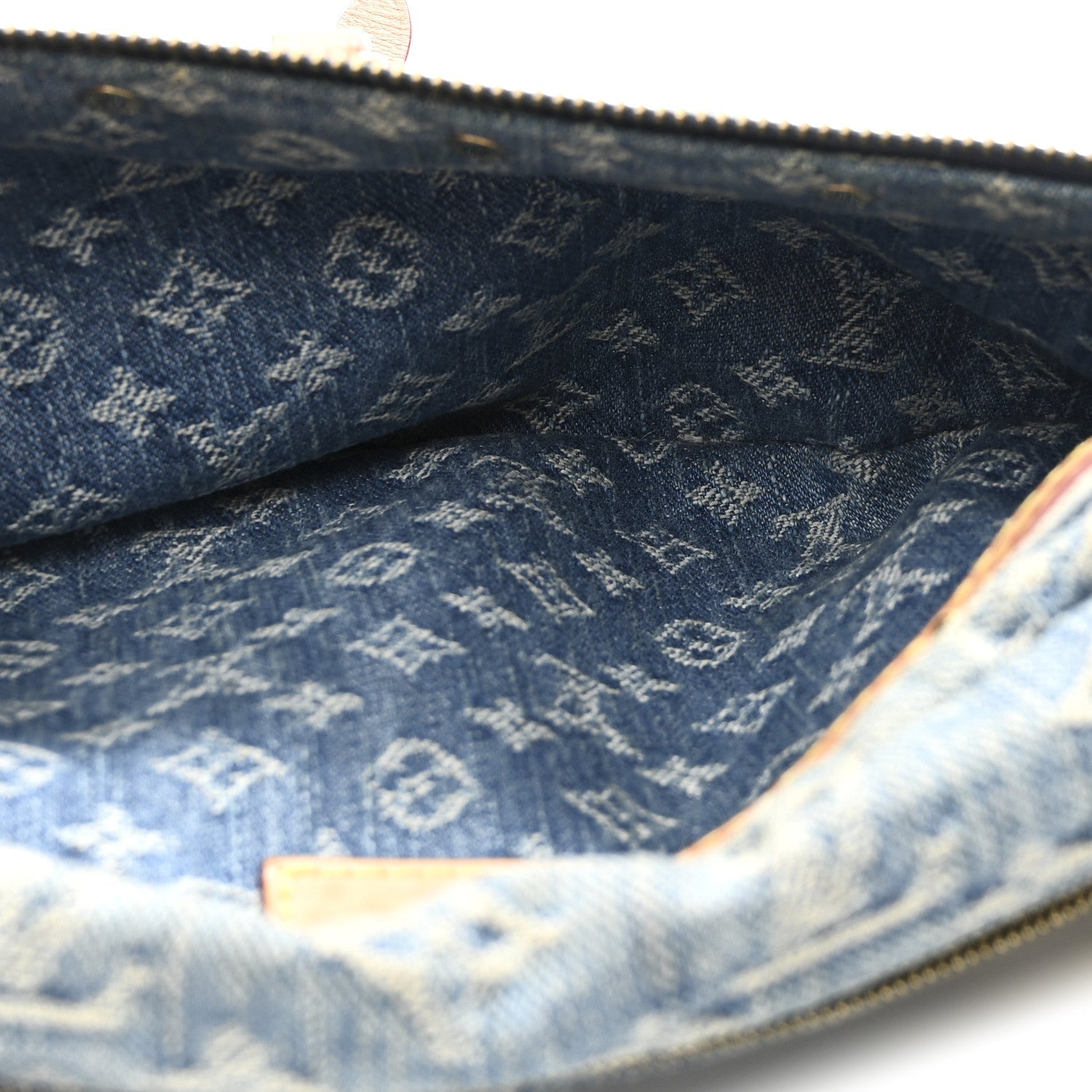 Monogram Denim High Rise Bumbag Blue