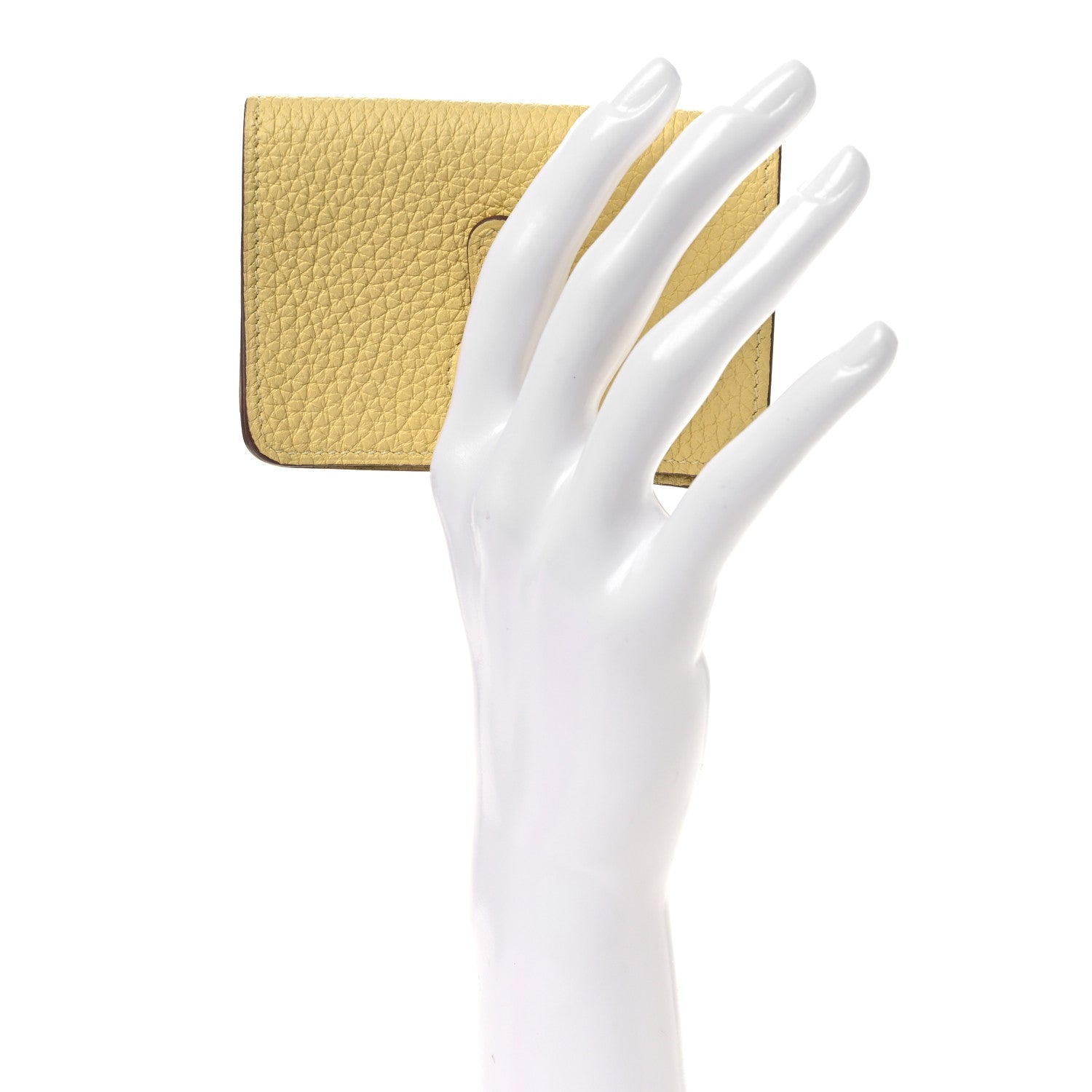 Togo Dogon Card Case Jaune Poussin