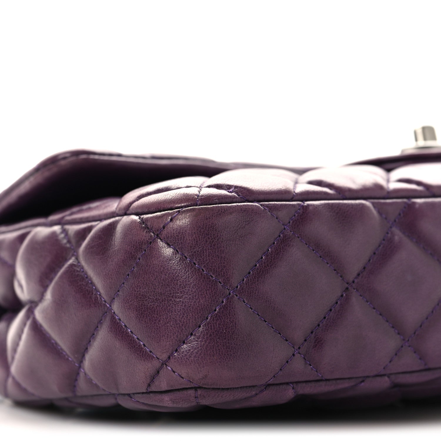 Lambskin East West Flap Purple