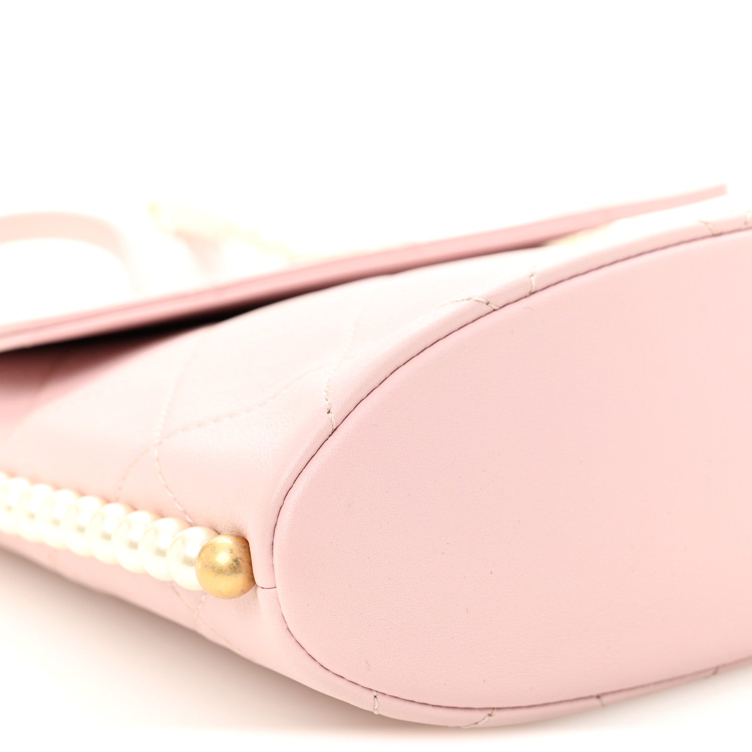Calfskin Quilted Pearl Small About Pearls Hobo Bag Light Pink