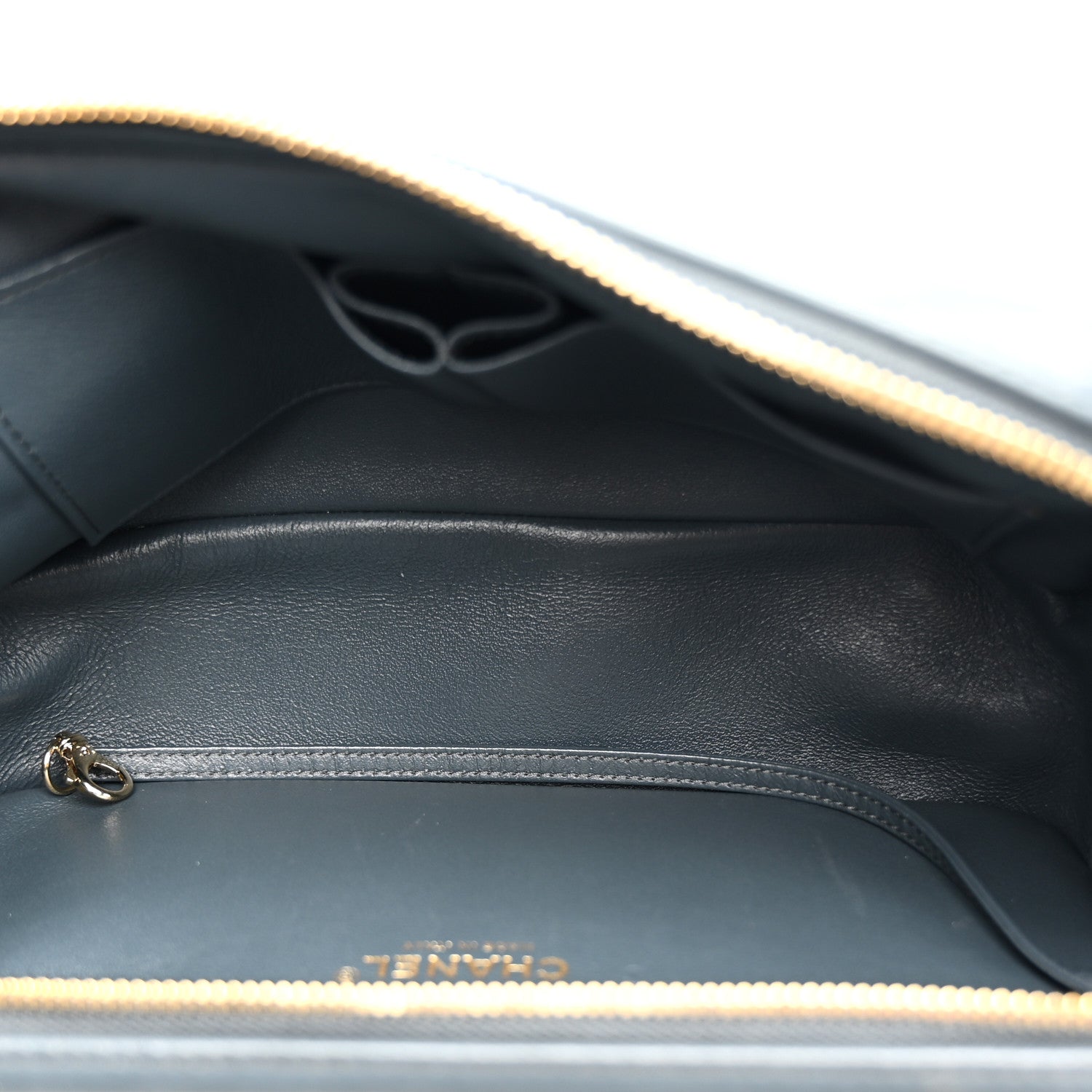 Lambskin Quilted Medium Trendy CC Bowling Bag Grey