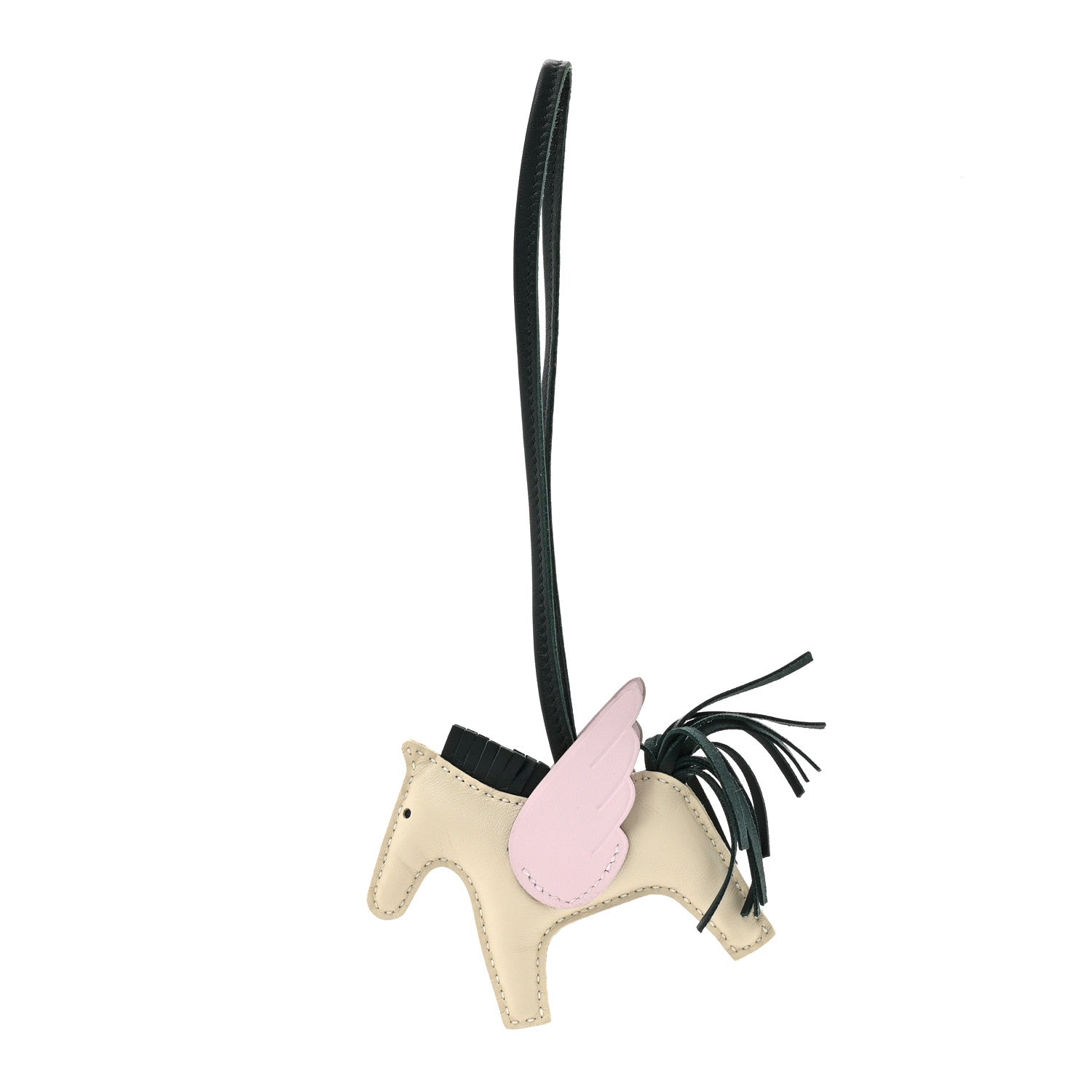 Milo Lambskin Grigri Rodeo Pegase Horse Bag Charm PM Nata Mauve Sylvestre Vert Cypress