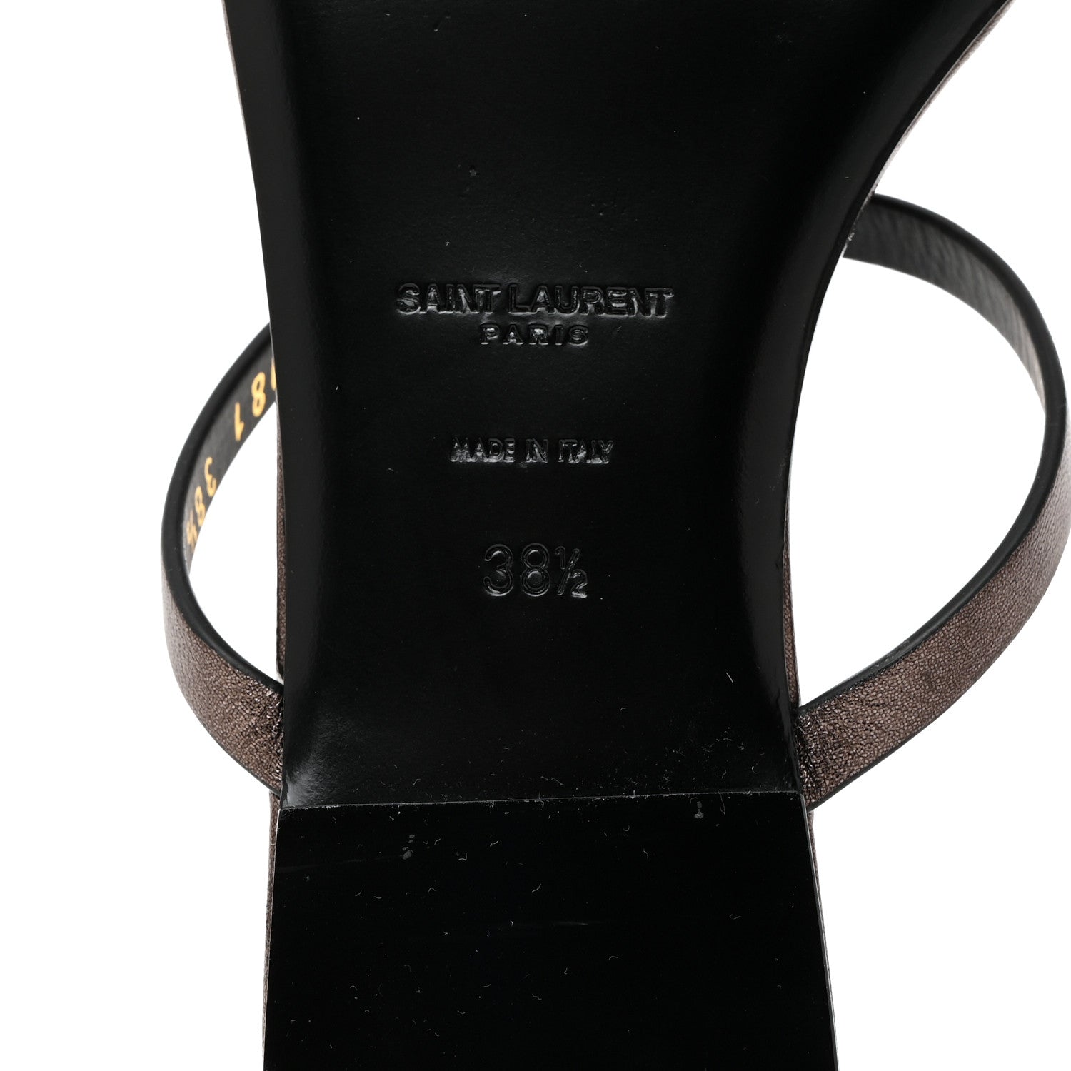 Calfskin Cassandra Monogram Sandals 38.5 Bronze