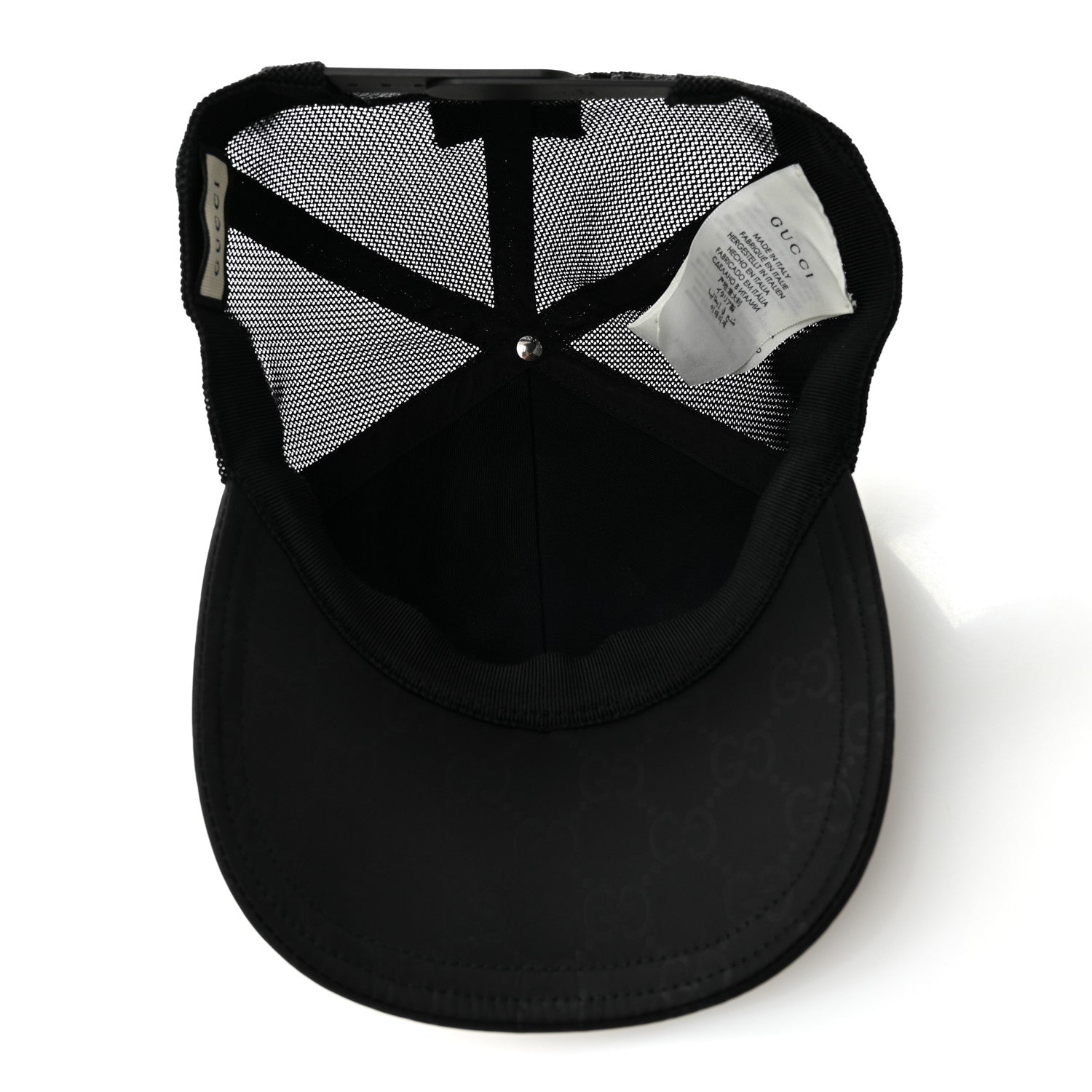 GG Supreme Monogram Baseball Hat S 57 Black