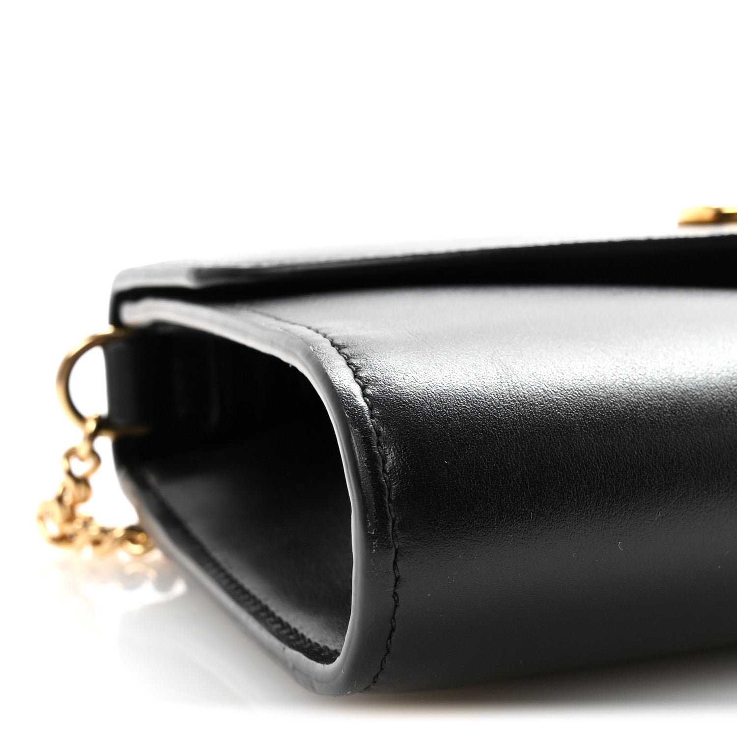 Smooth Calfskin Small Zumi Top Handle Shoulder Bag Black