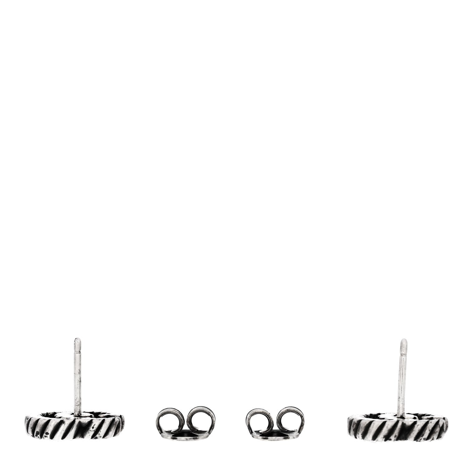Sterling Silver Torchon Double G Earrings