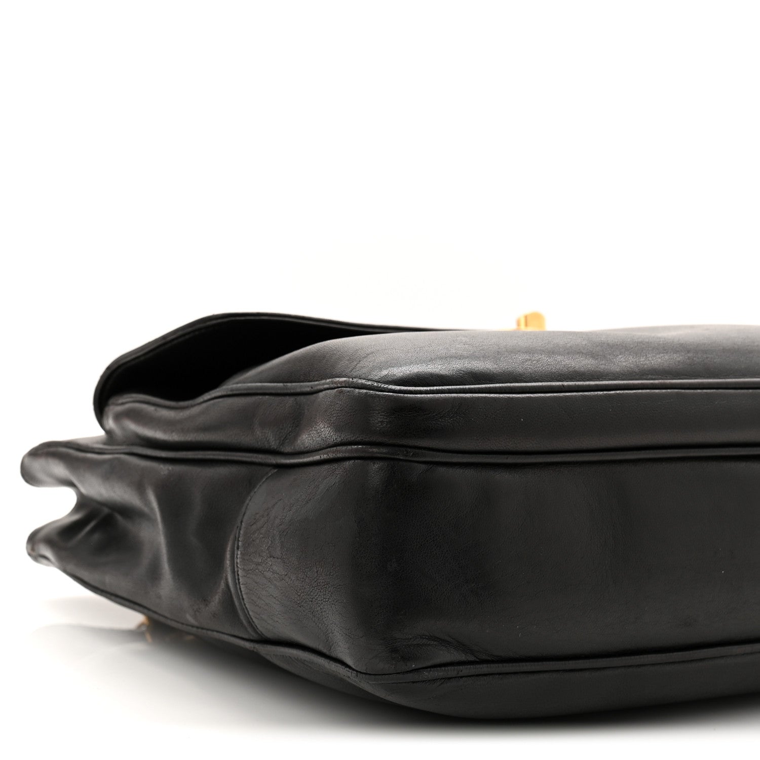 Lambskin CC Flap Shopping Tote Black