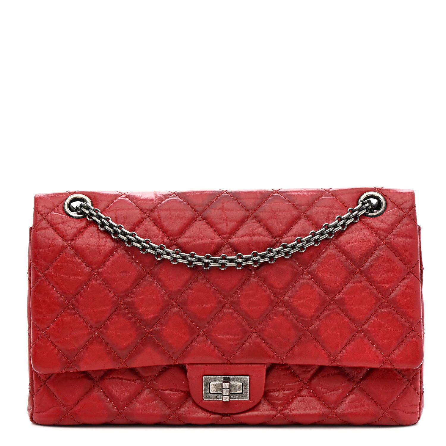 Aged Calfskin Quilted 2.55 Reissue 226 Flap Red