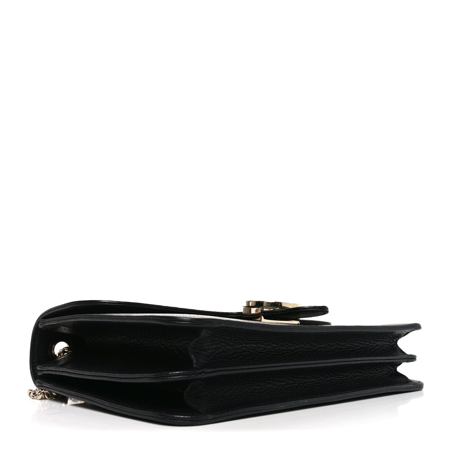 Dollar Calfskin Interlocking G Shoulder Bag Black
