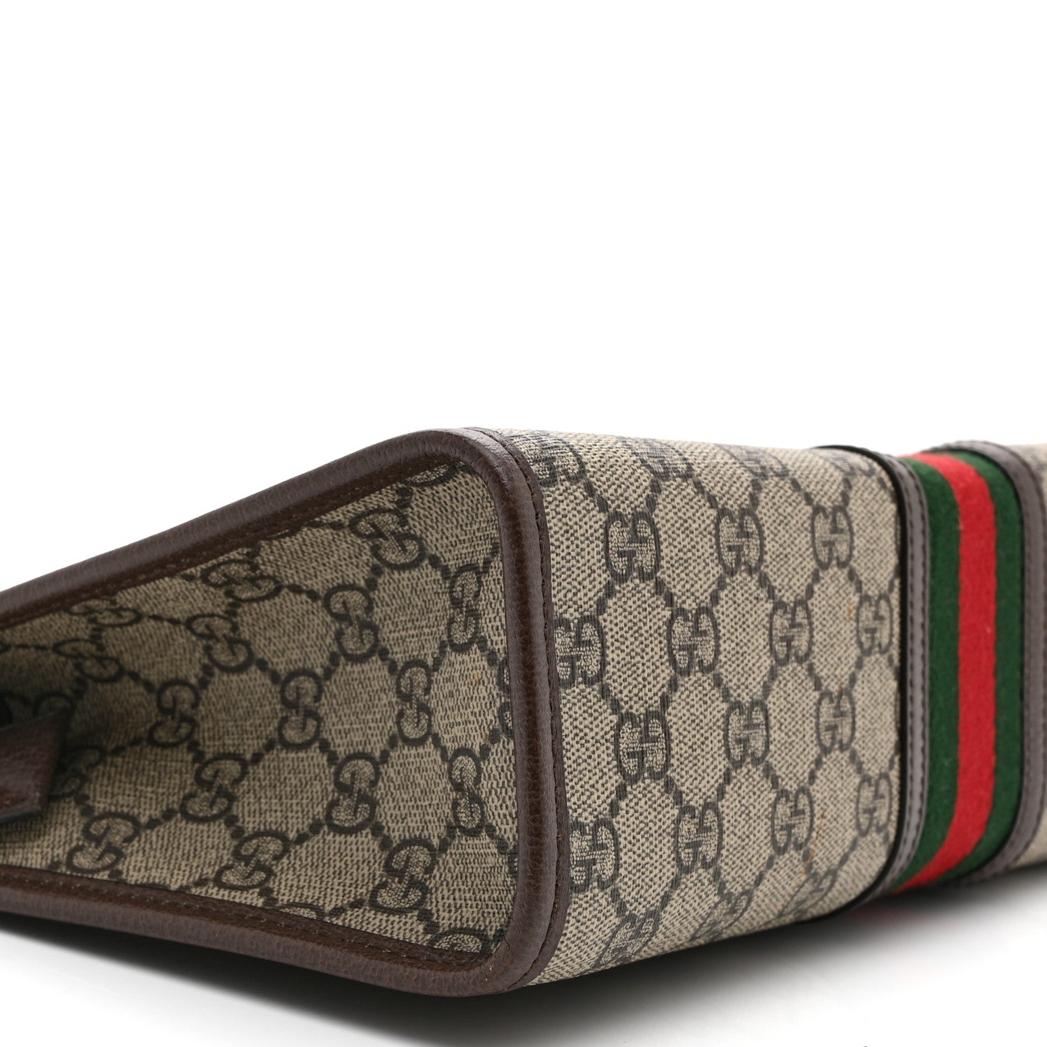 GG Supreme Monogram Web Ophidia GG Toiletry Case Beige New Acero
