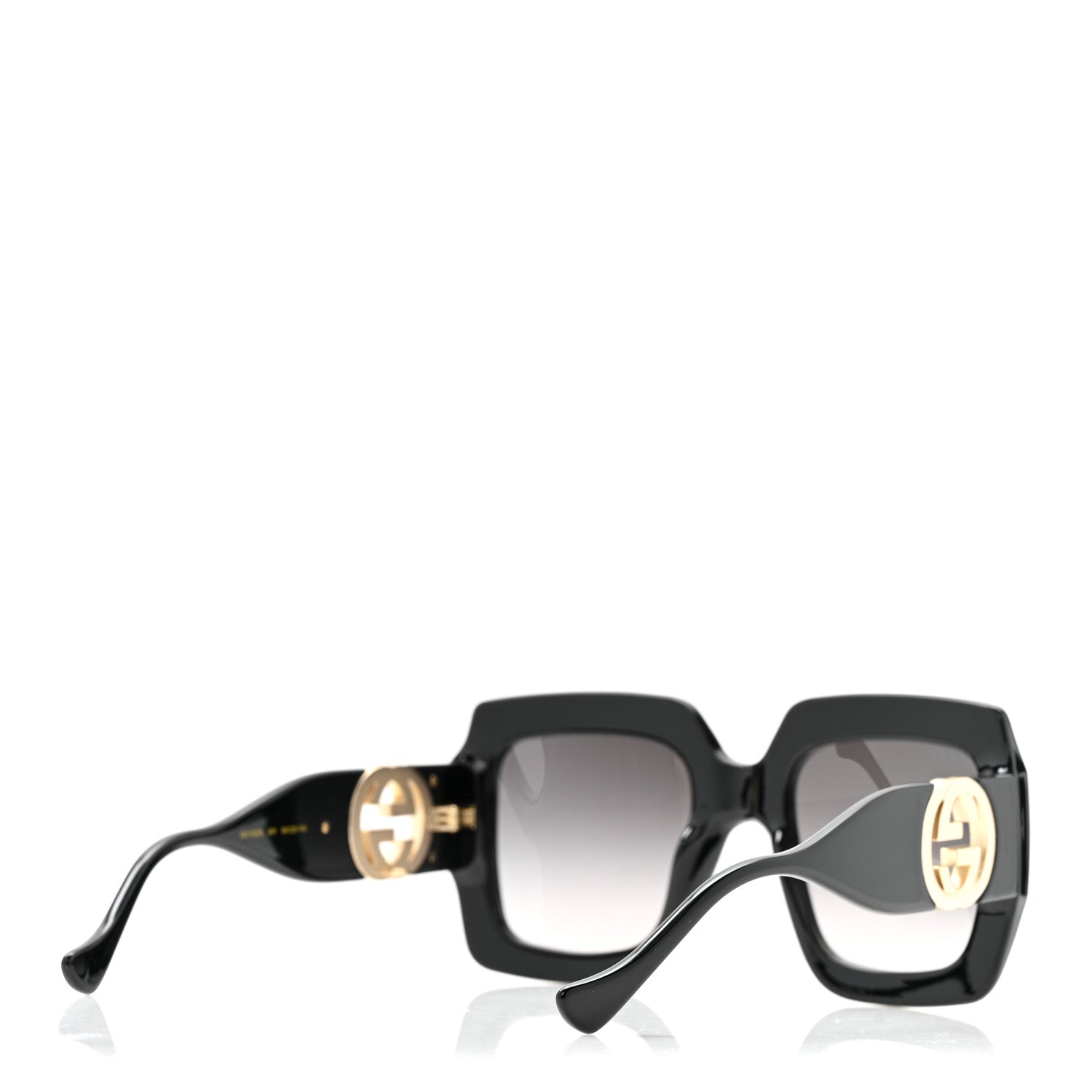Acetate Square Frame Chain Sunglasses GG1022S Black