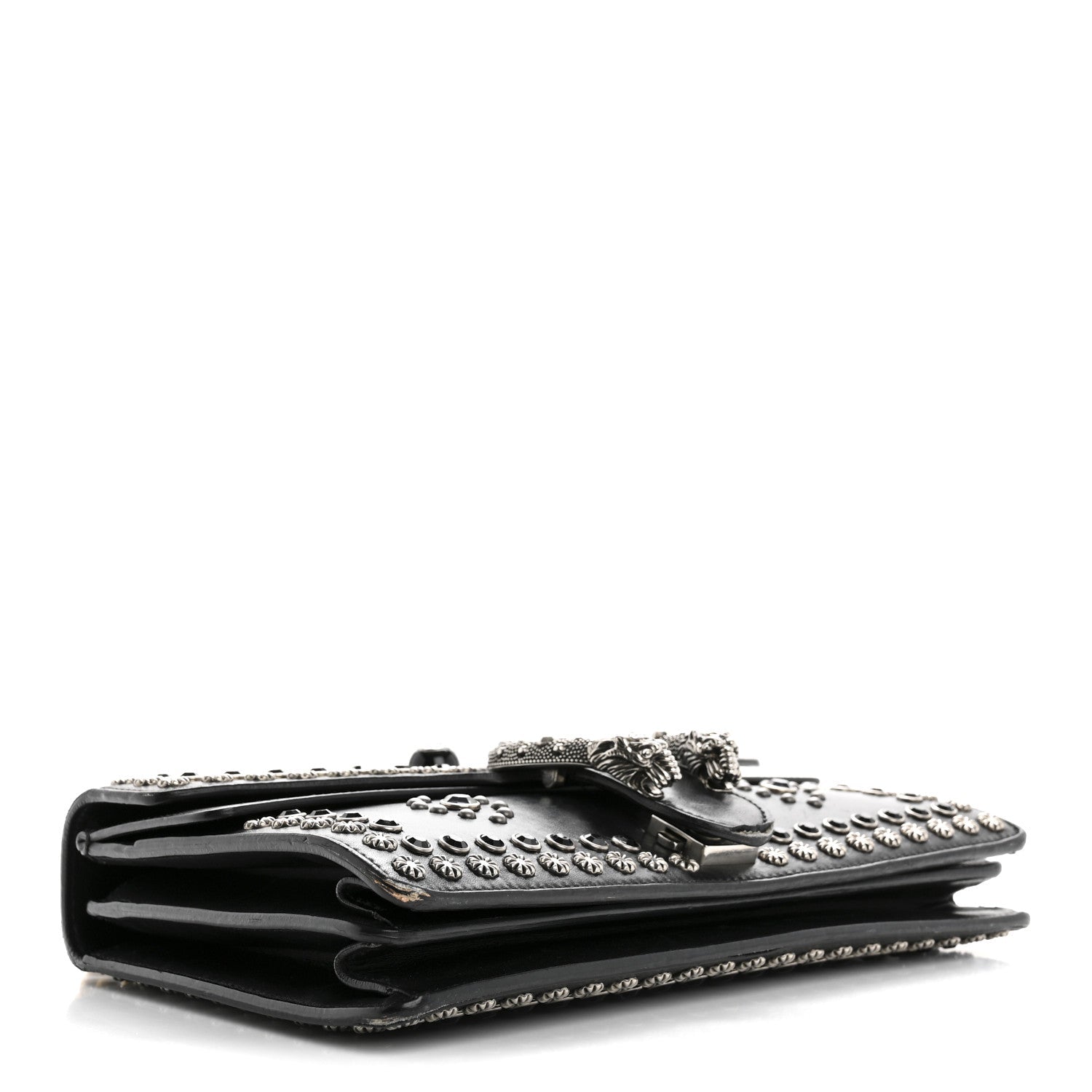 Calfskin Studded Small Dionysus Shoulder Bag Black