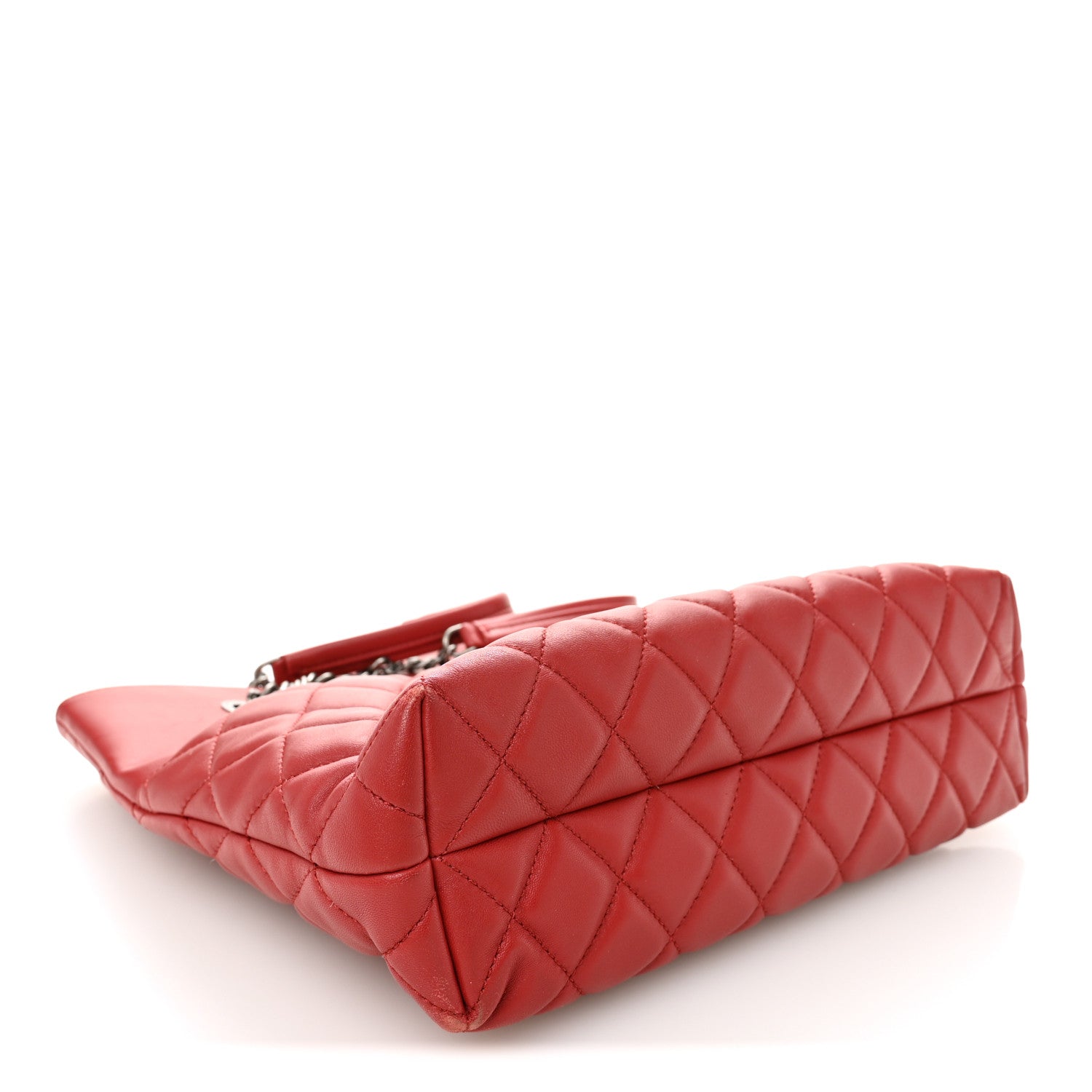Lambskin Quilted Small Urban Delight Tote Red