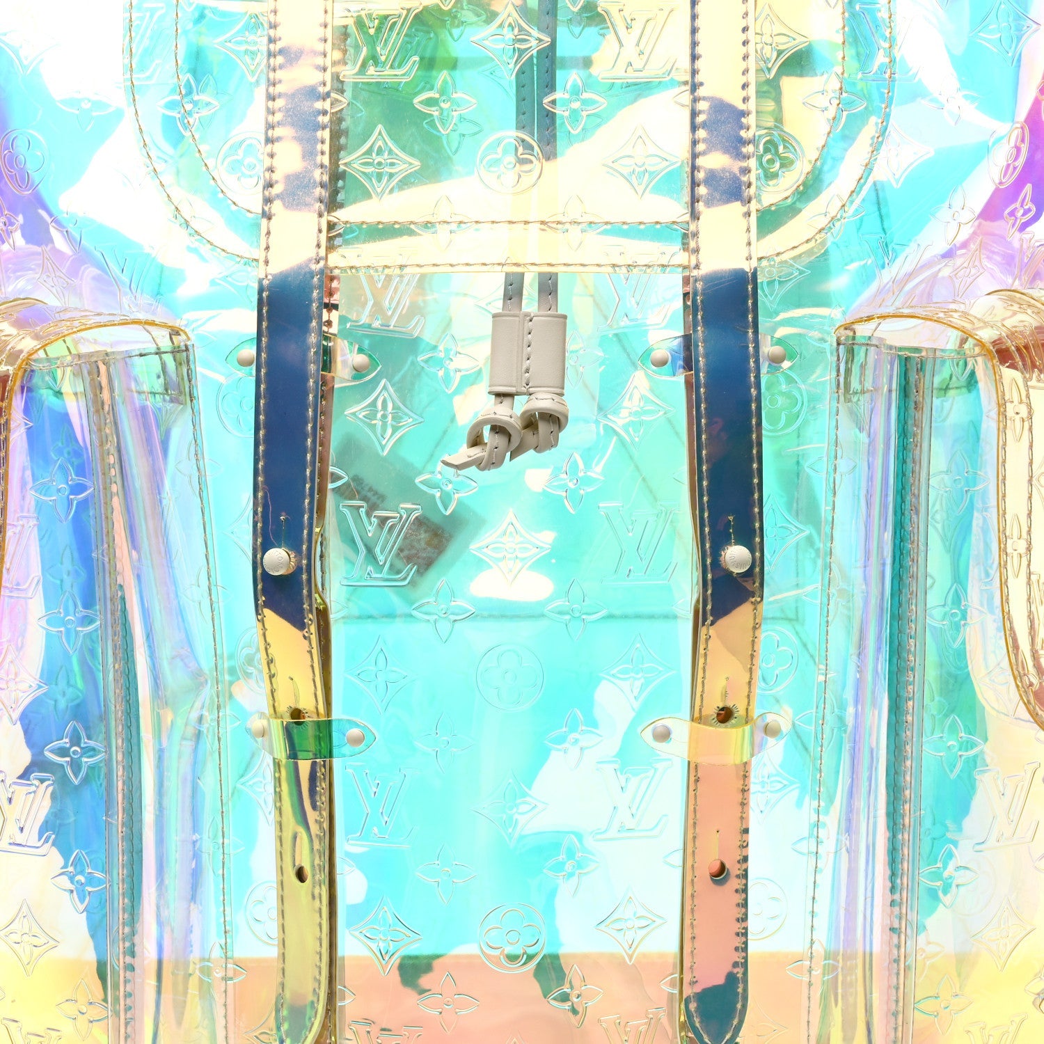 PVC Monogram Christopher Backpack GM Iridescent Prism