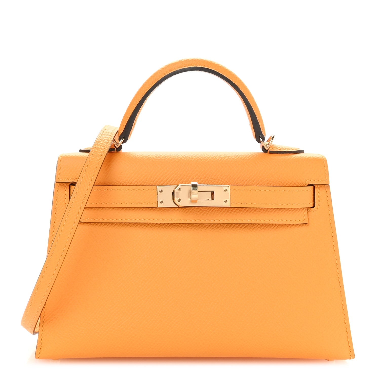 Epsom Horseshoe Mini Kelly Sellier 20 Jaune D'Or Bleu Glacier
