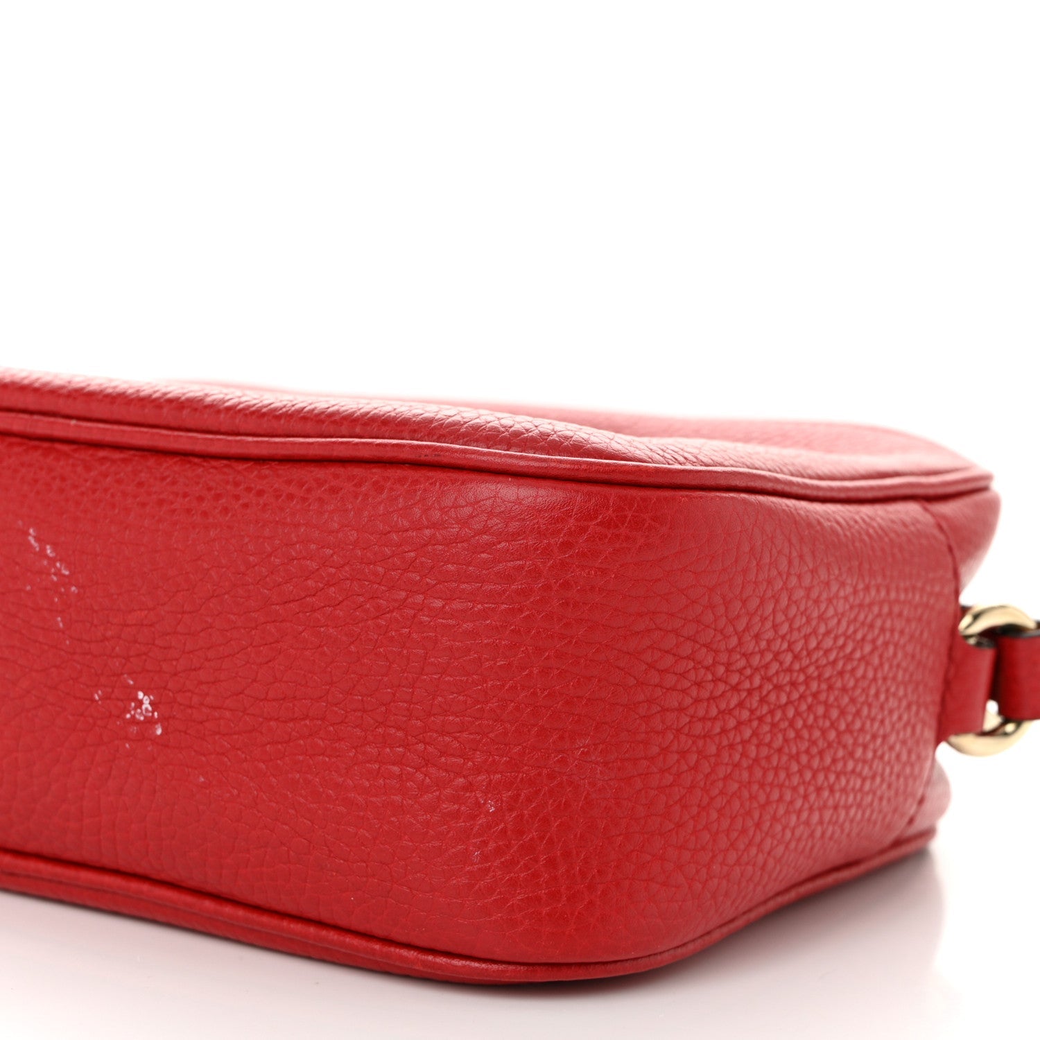 Pebbled Calfskin Small Soho Disco Bag Vibrant Red