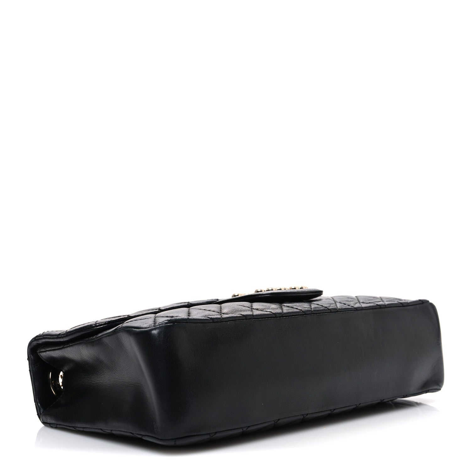 Lambskin Medium Westminster Pearl Flap Black