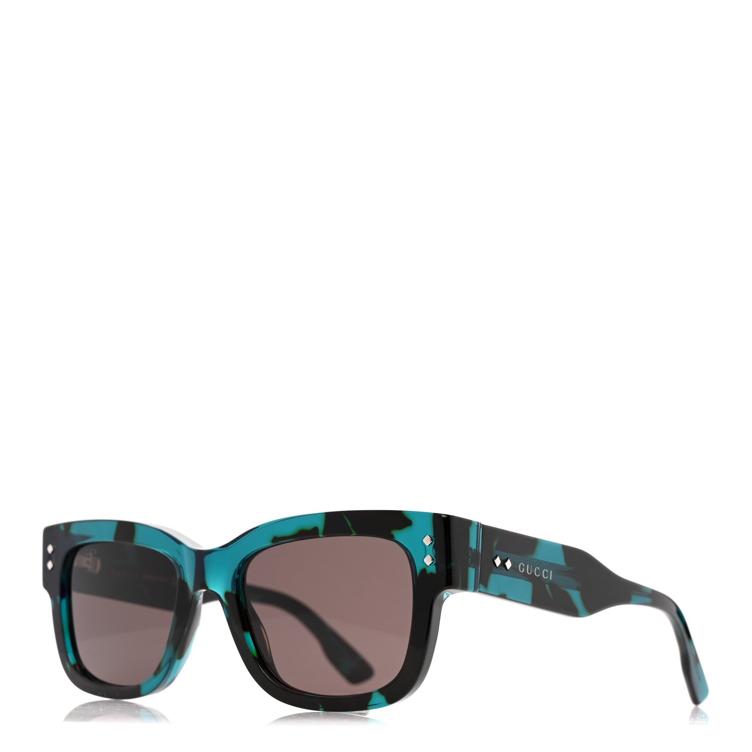 Acetate Square Frame Sunglasses GG1217S Havana Blue