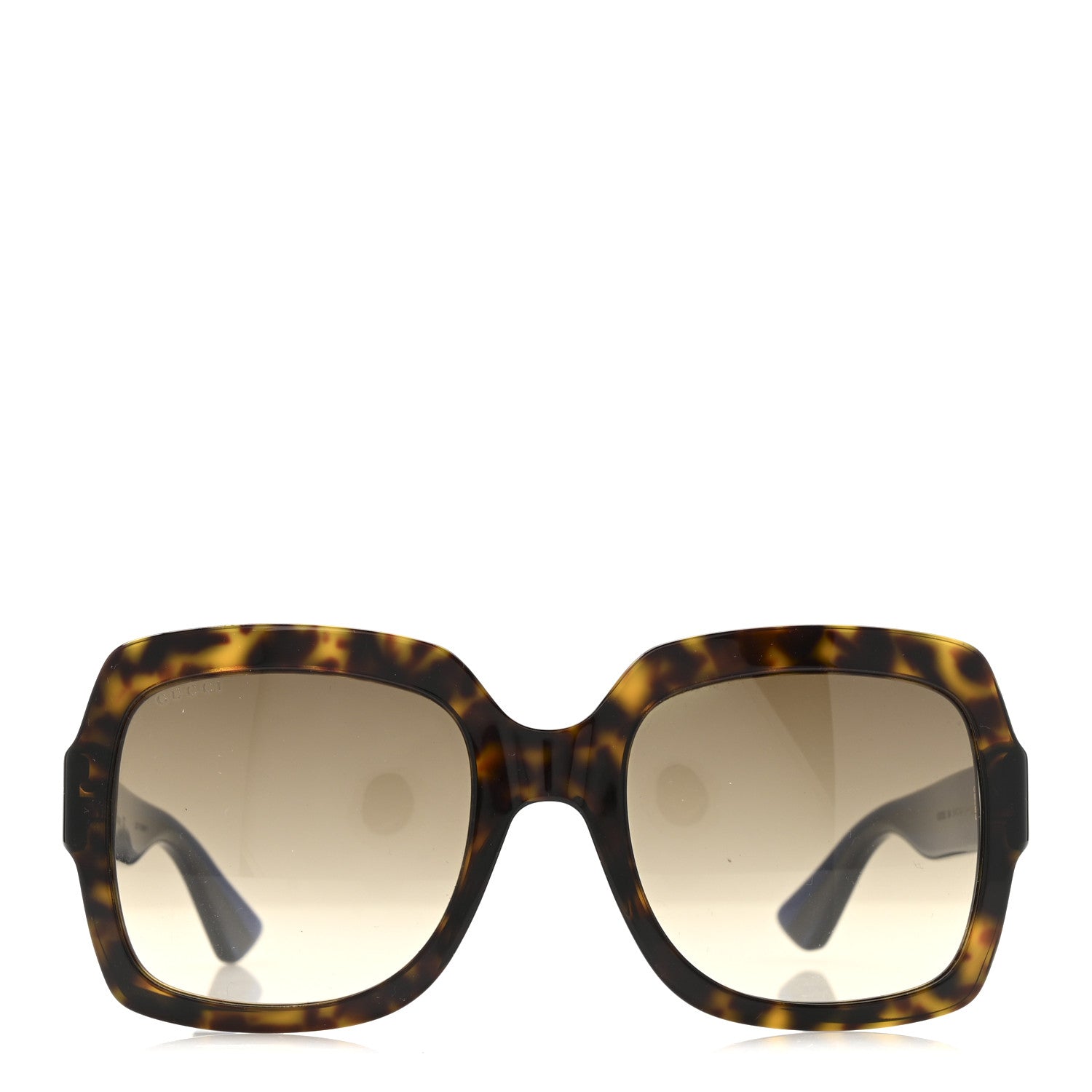 Acetate Square Frame Web Glitter Sunglasses GG0036S Brown Blue