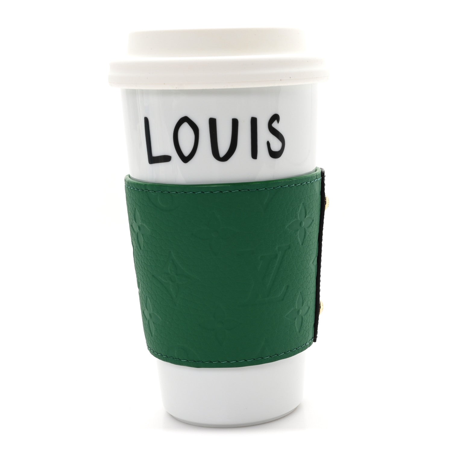 Porcelain Taurillon Louis Cup Green