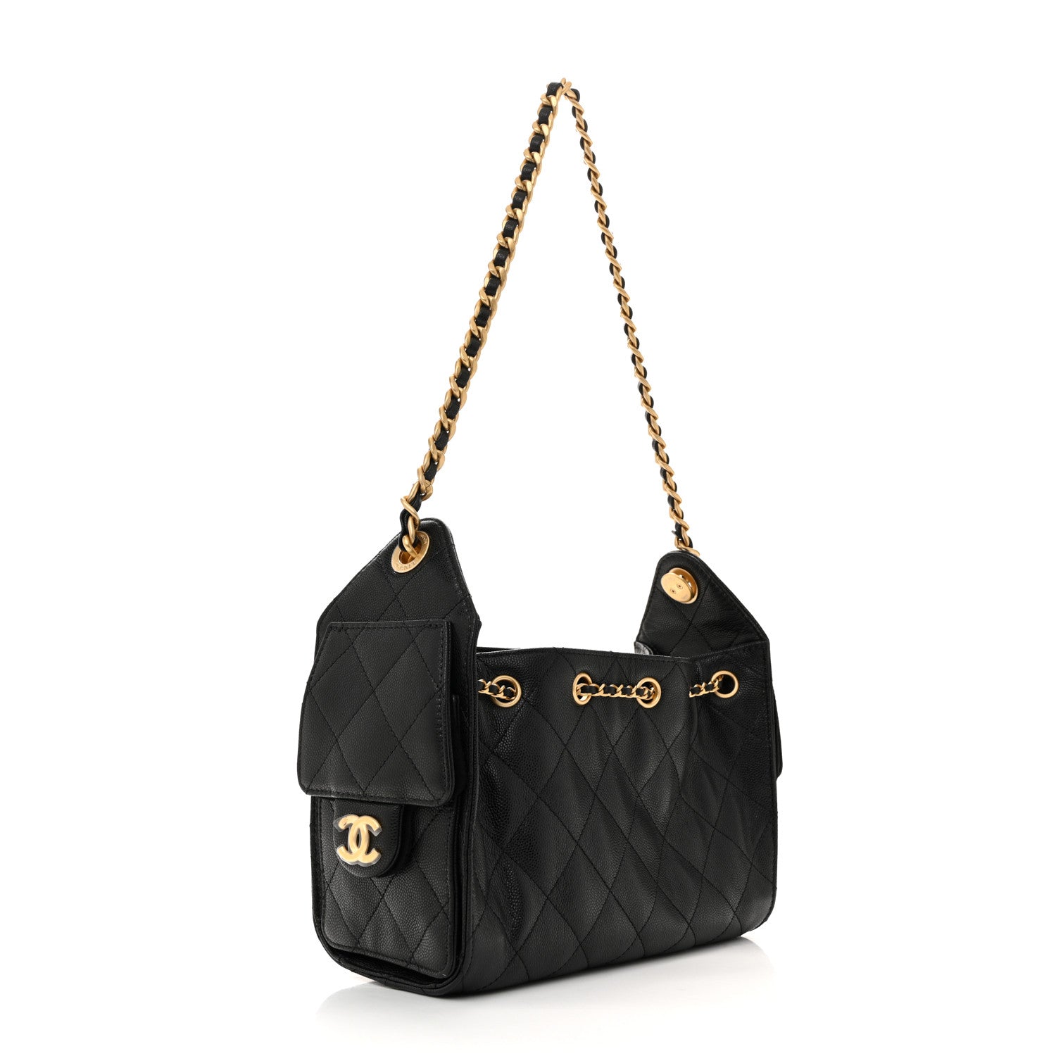 Caviar Quilted Mini Chanel 25 Handbag Black