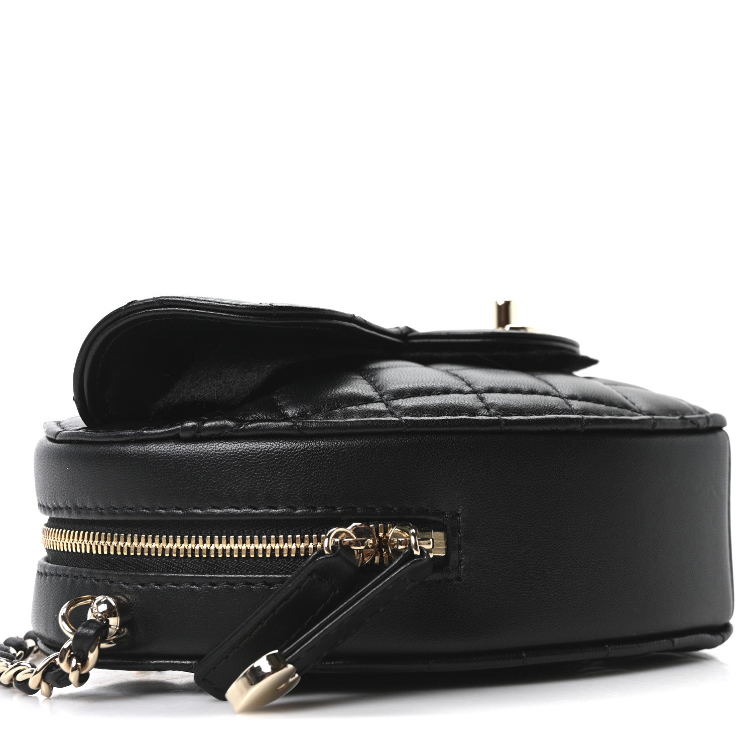 Lambskin Quilted CC In Love Heart Bag Black