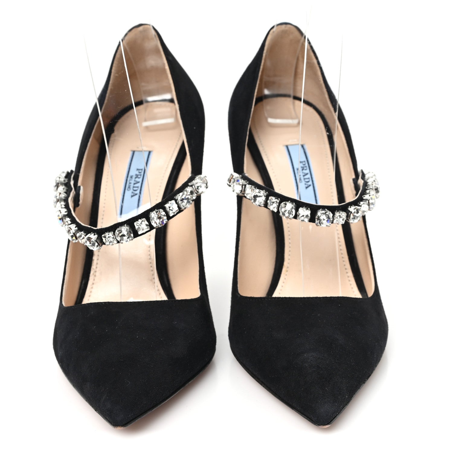 Camoscio Crystal Pumps 37 Black