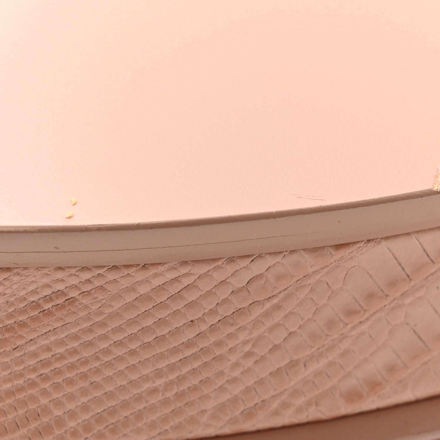 Calfskin Crocodile Embossed Tribute 105 Platform Sandals 36.5 Pale Pink