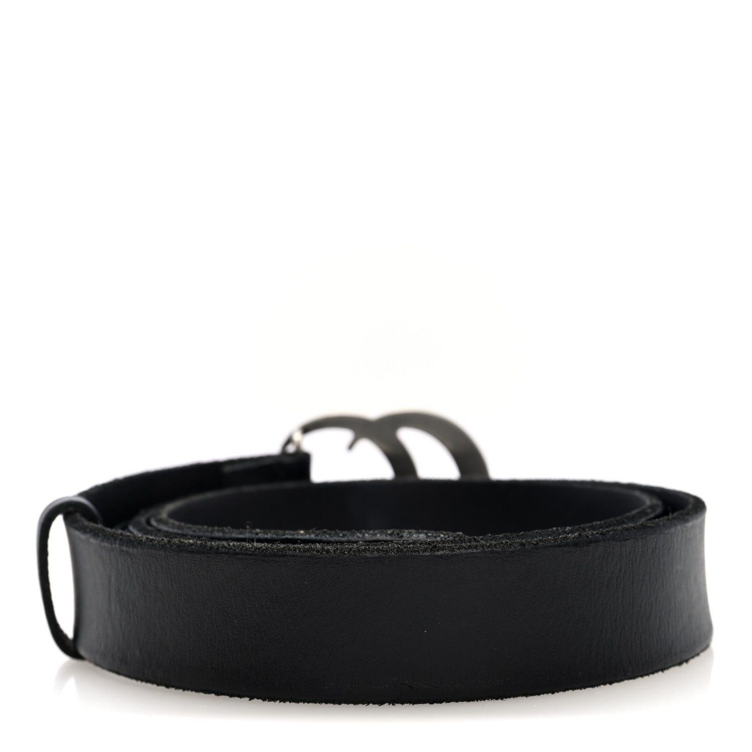 Cuoio Toscano Nickel Double G 85 34 Belt Black