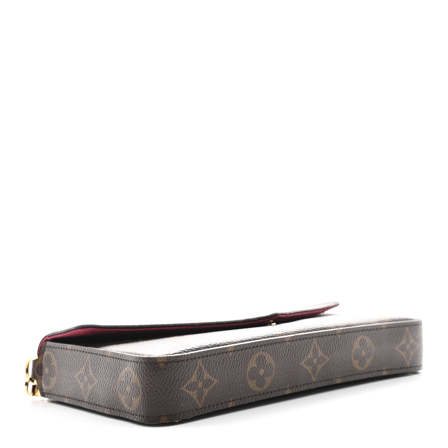 Monogram Pochette Felicie Chain Wallet Fuchsia