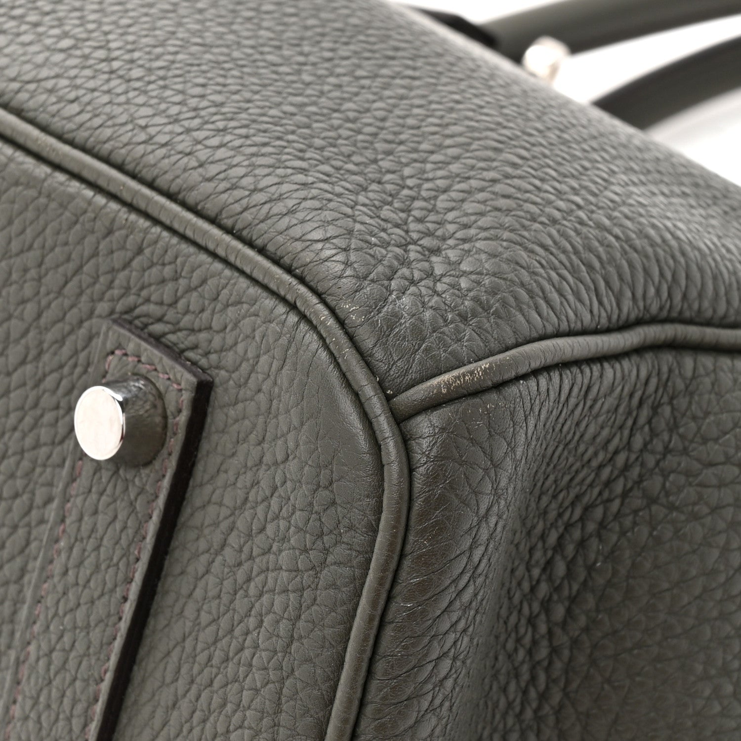 Taurillon Clemence Birkin 35 Vert De Gris