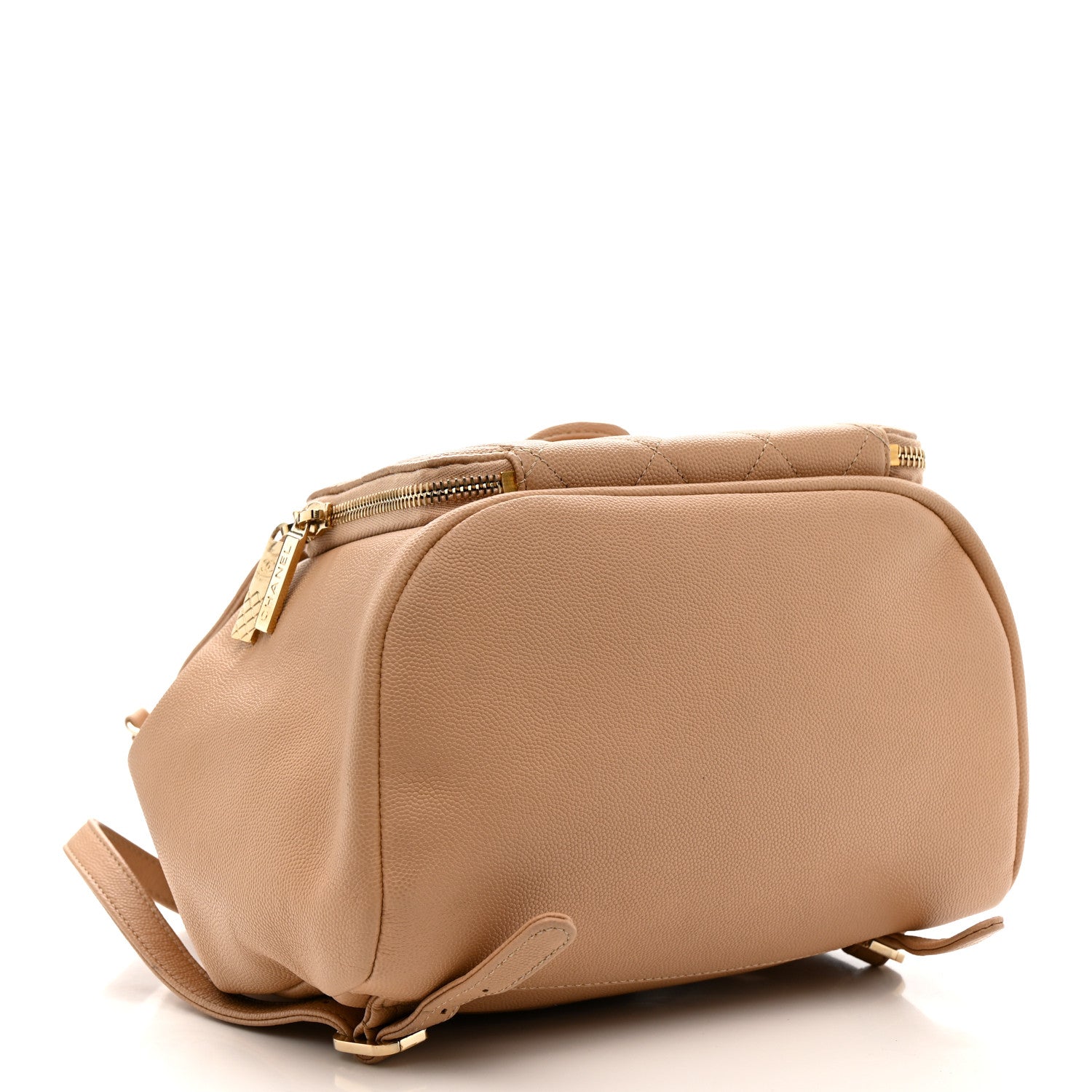 Caviar Quilted Business Affinity Backpack Beige