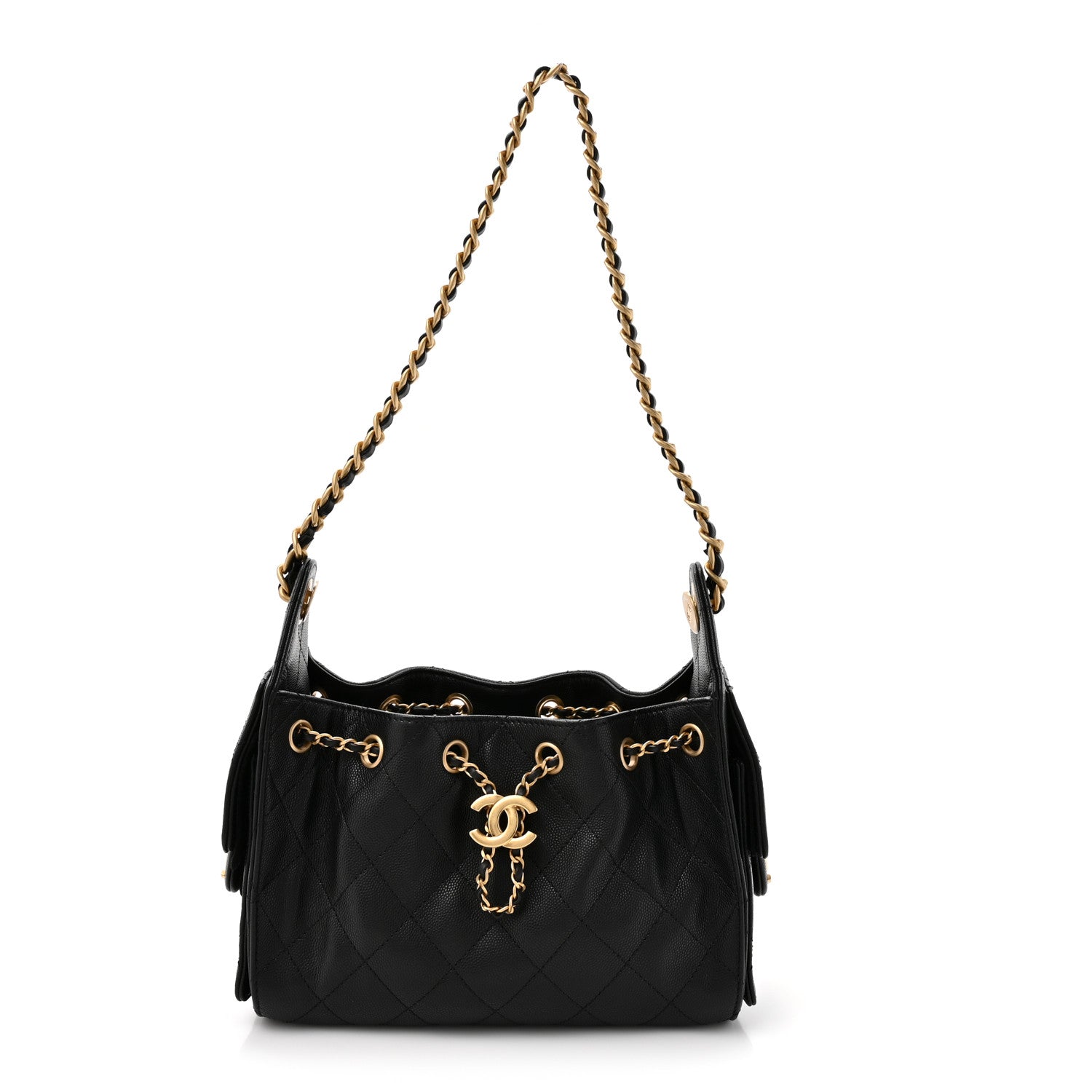 Caviar Quilted Mini Chanel 25 Handbag Black