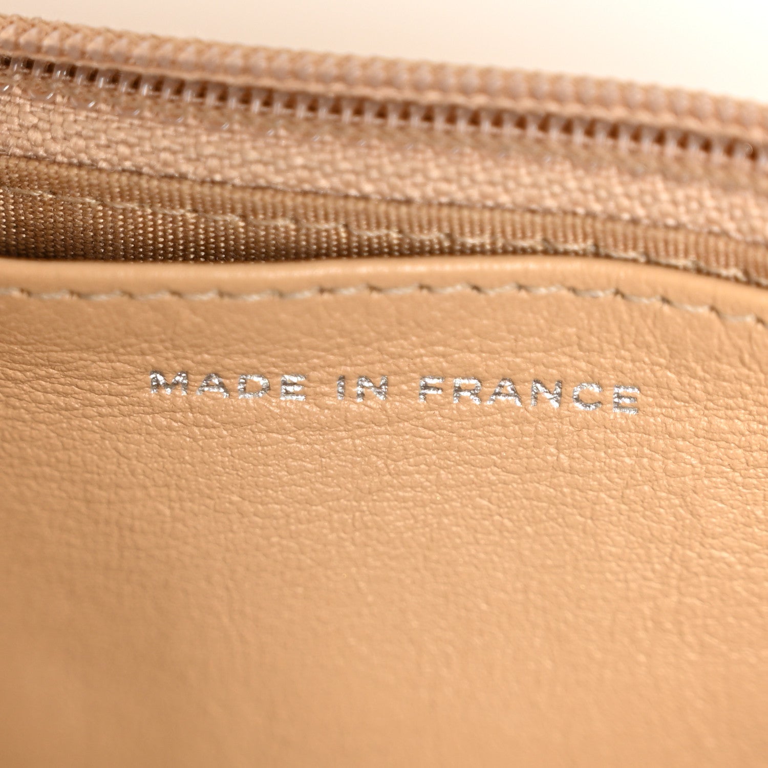 Caviar Quilted Boy Wallet On Chain WOC Dark Beige