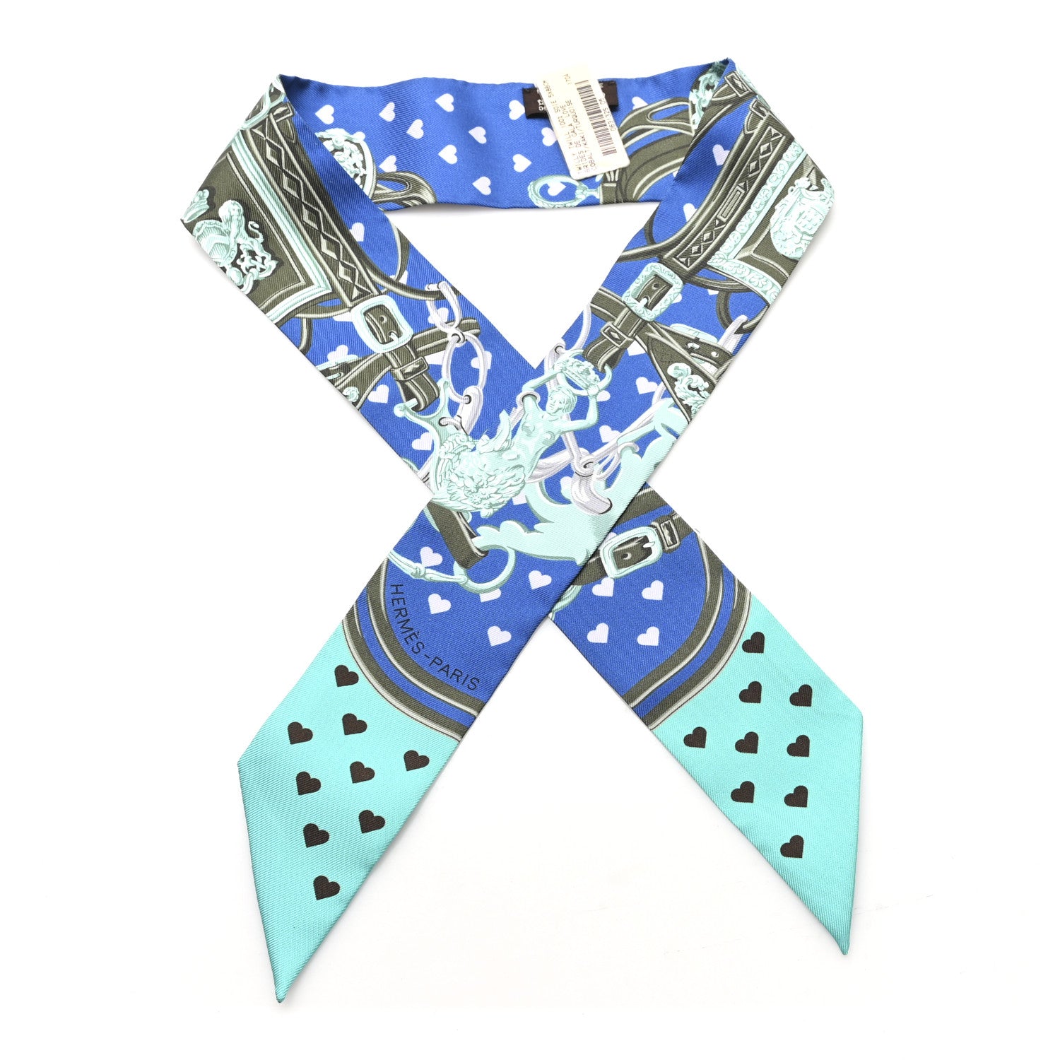 Silk Brides De Gala Love Twilly Cobalt Kaki Turquoise