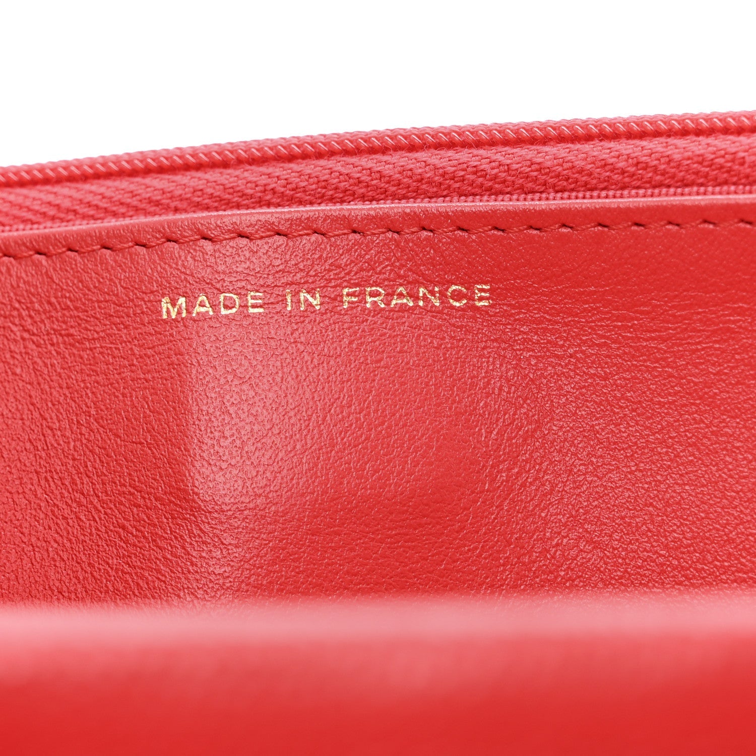 Caviar Quilted Wallet on Chain WOC Red