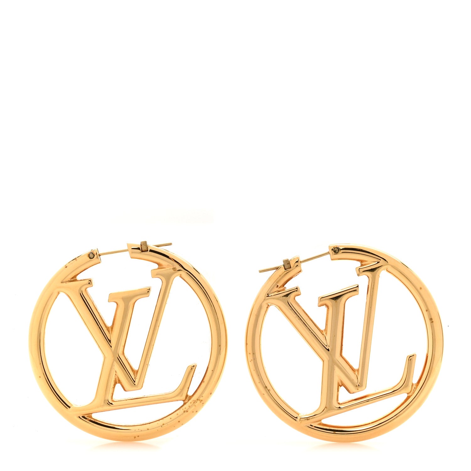 Metal Louise Hoop Earrings Gold