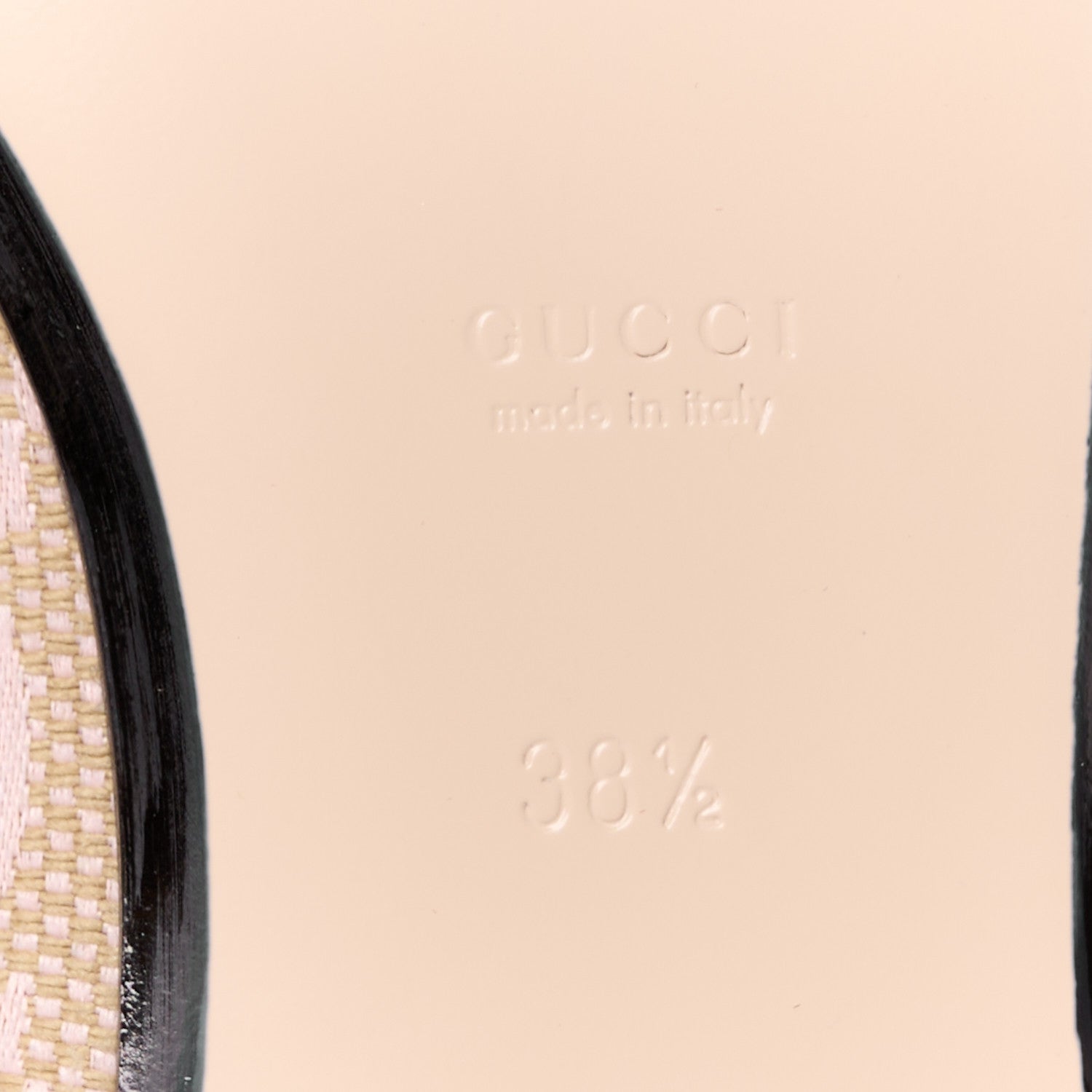 Monogram Macro GG Nappa Charlotte Womens Princetown Slippers 38.5 Beige Perfect Pink