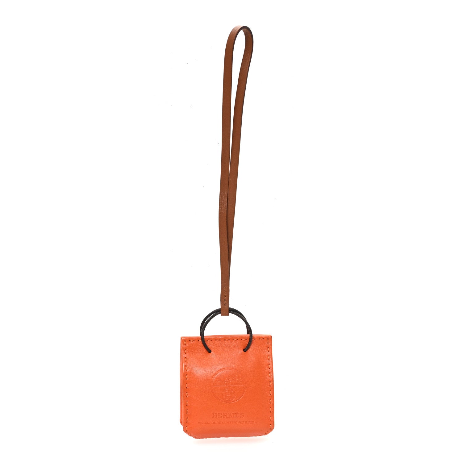 Milo Lambskin Swift Shopping Bag Charm Feu Gold
