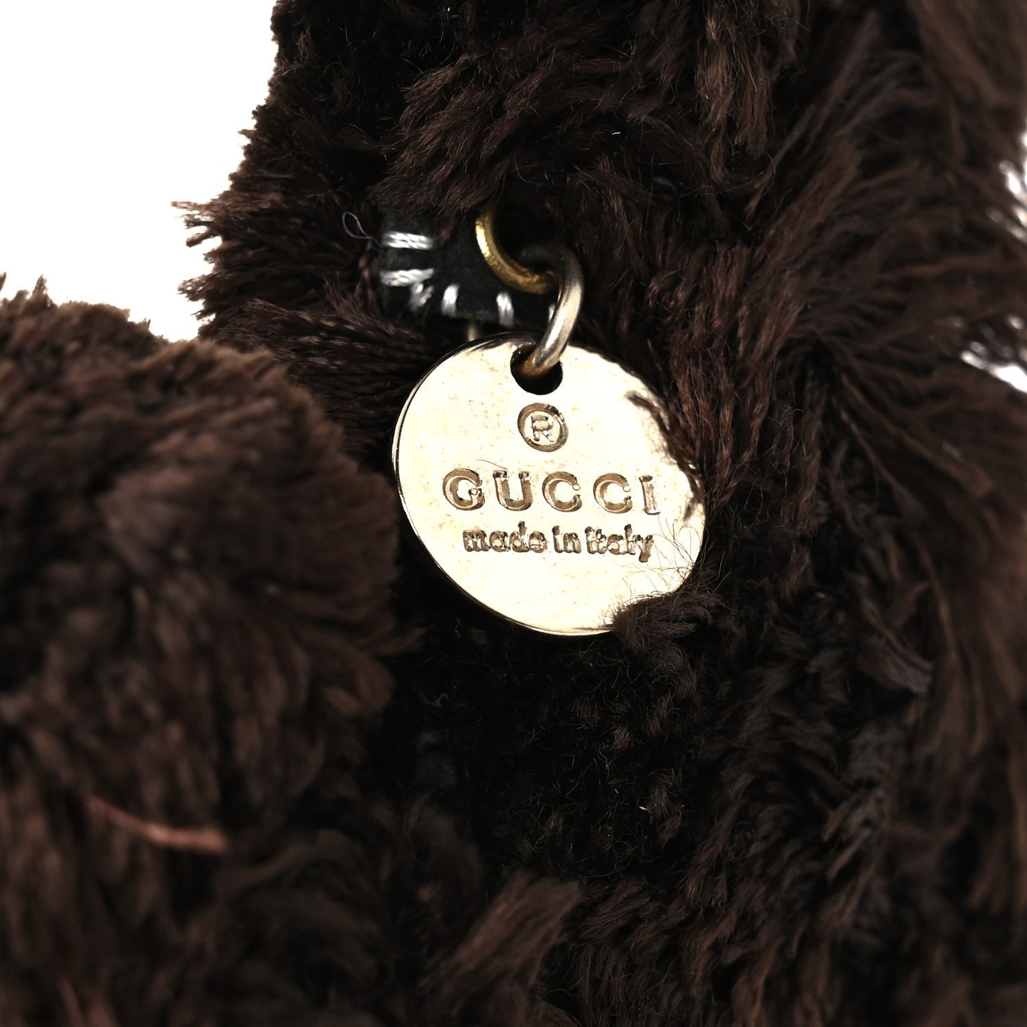 GG Supreme Monogram Lulu French Poodle Bag Charm Brown