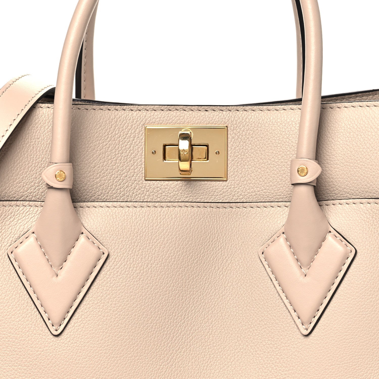 Calfskin Monogram On My Side MM Greige