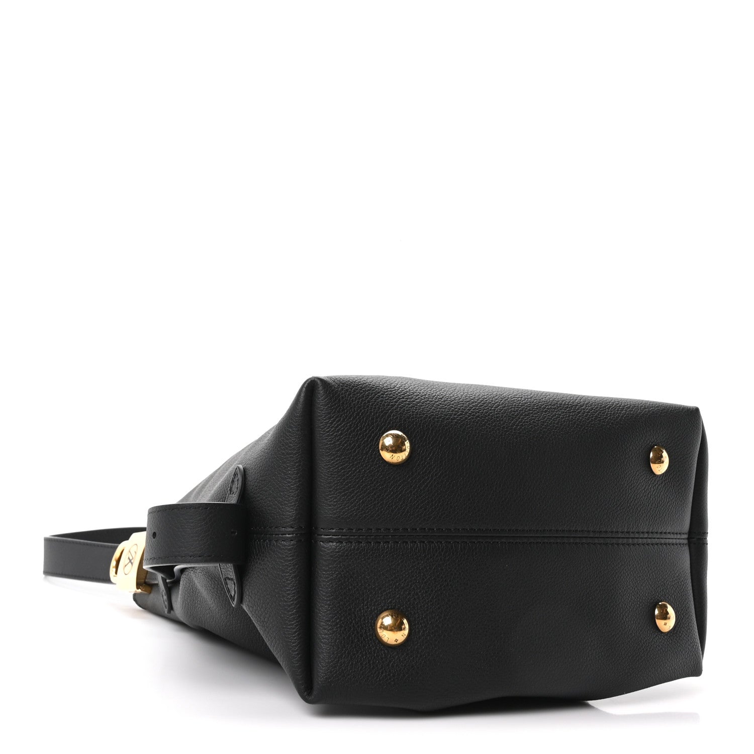 Grained Calfskin Low Key Hobo PM Black