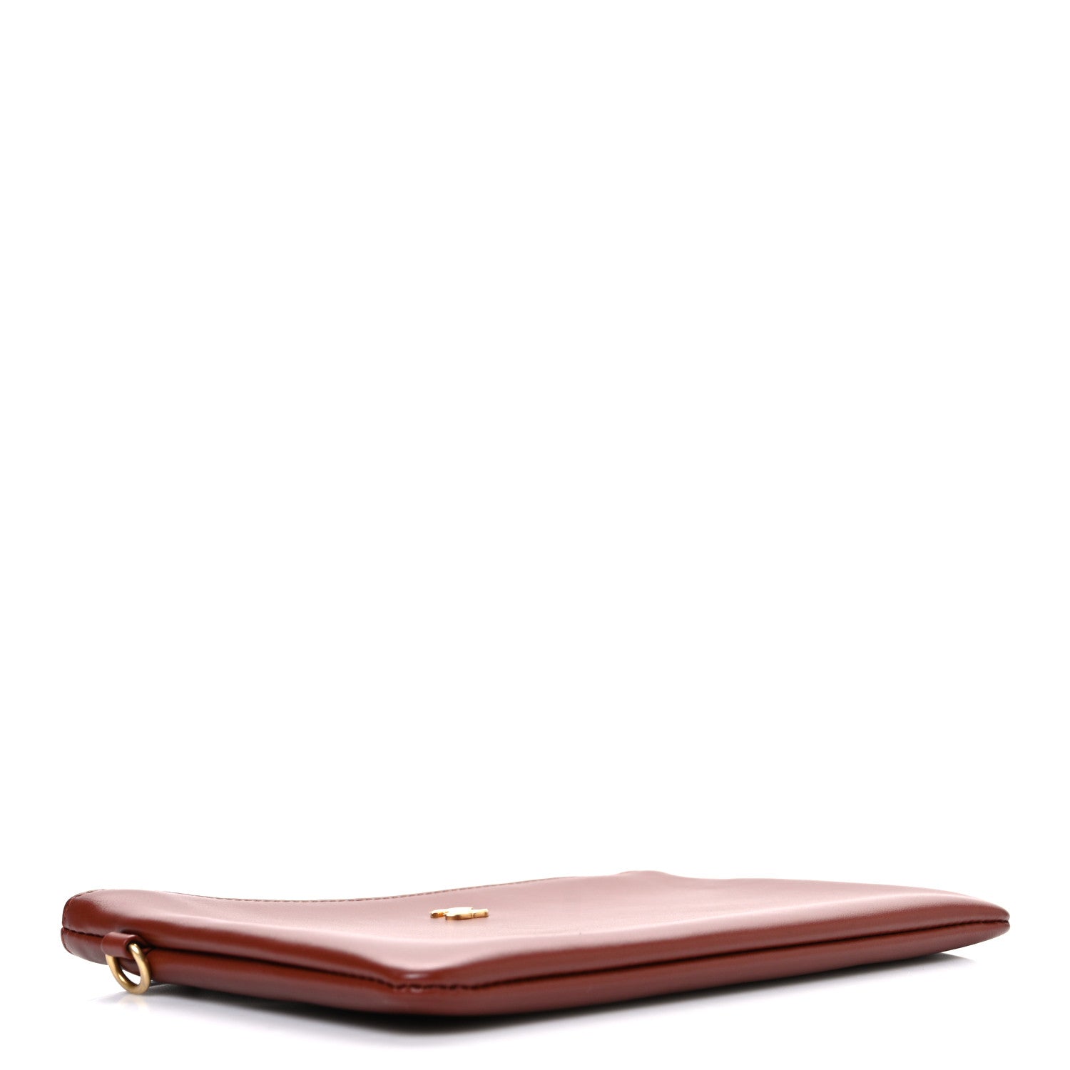 Shiny Calfskin Chanel 22 Removable Pouch Brown