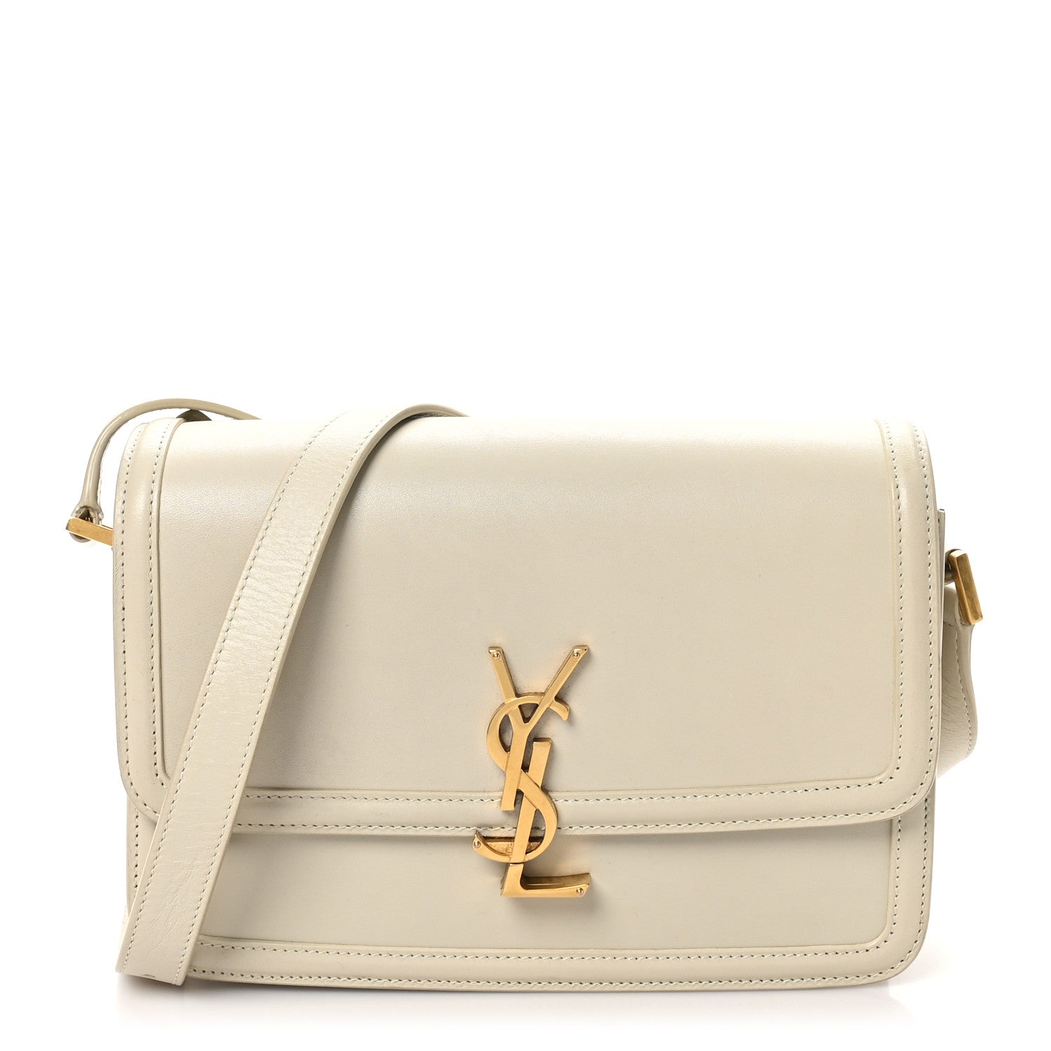 Box Calfskin Monogram Medium Solferino Satchel Crema Soft
